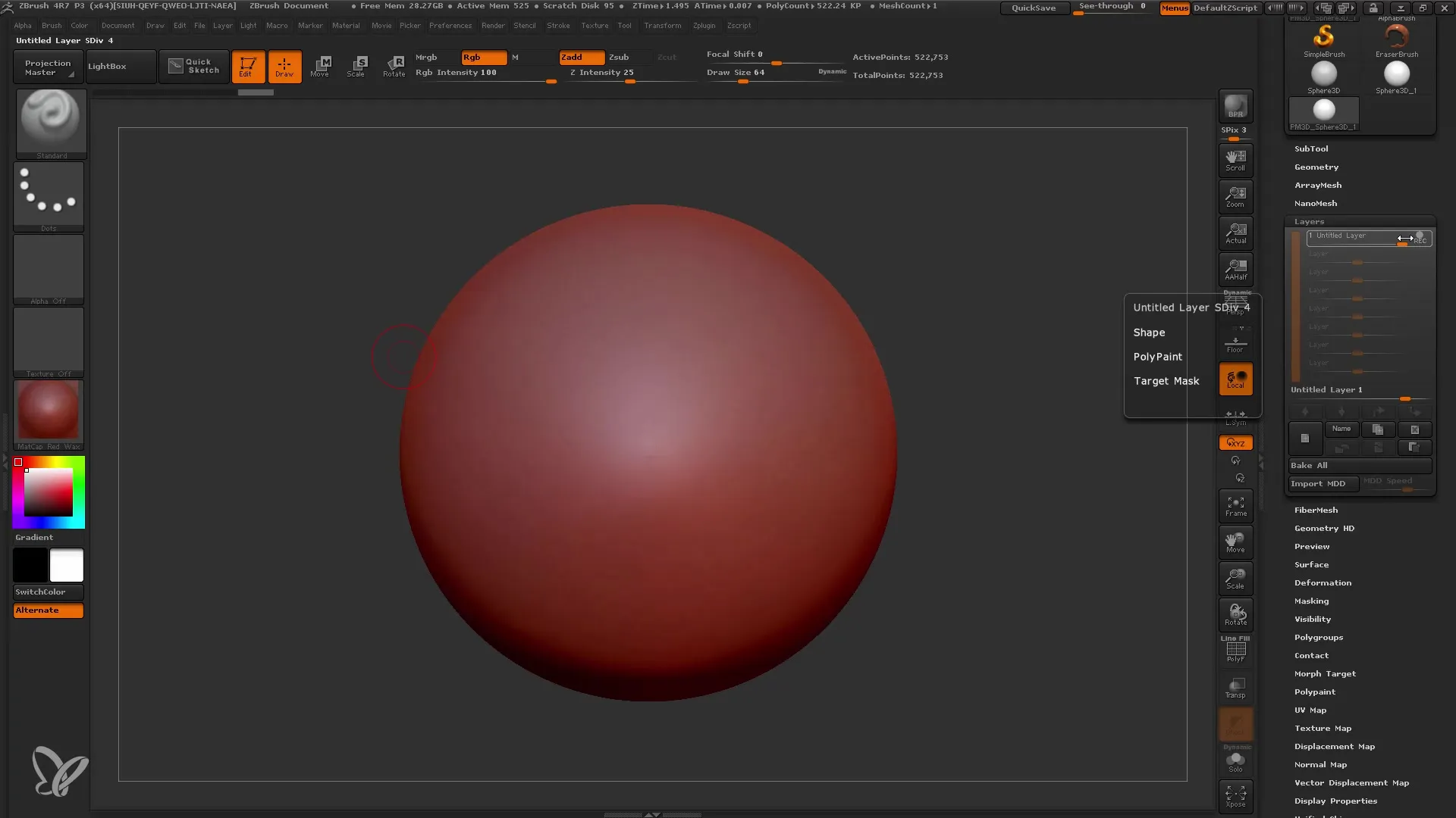 ZBrush per principianti: capire i Layer e i Morph Targets