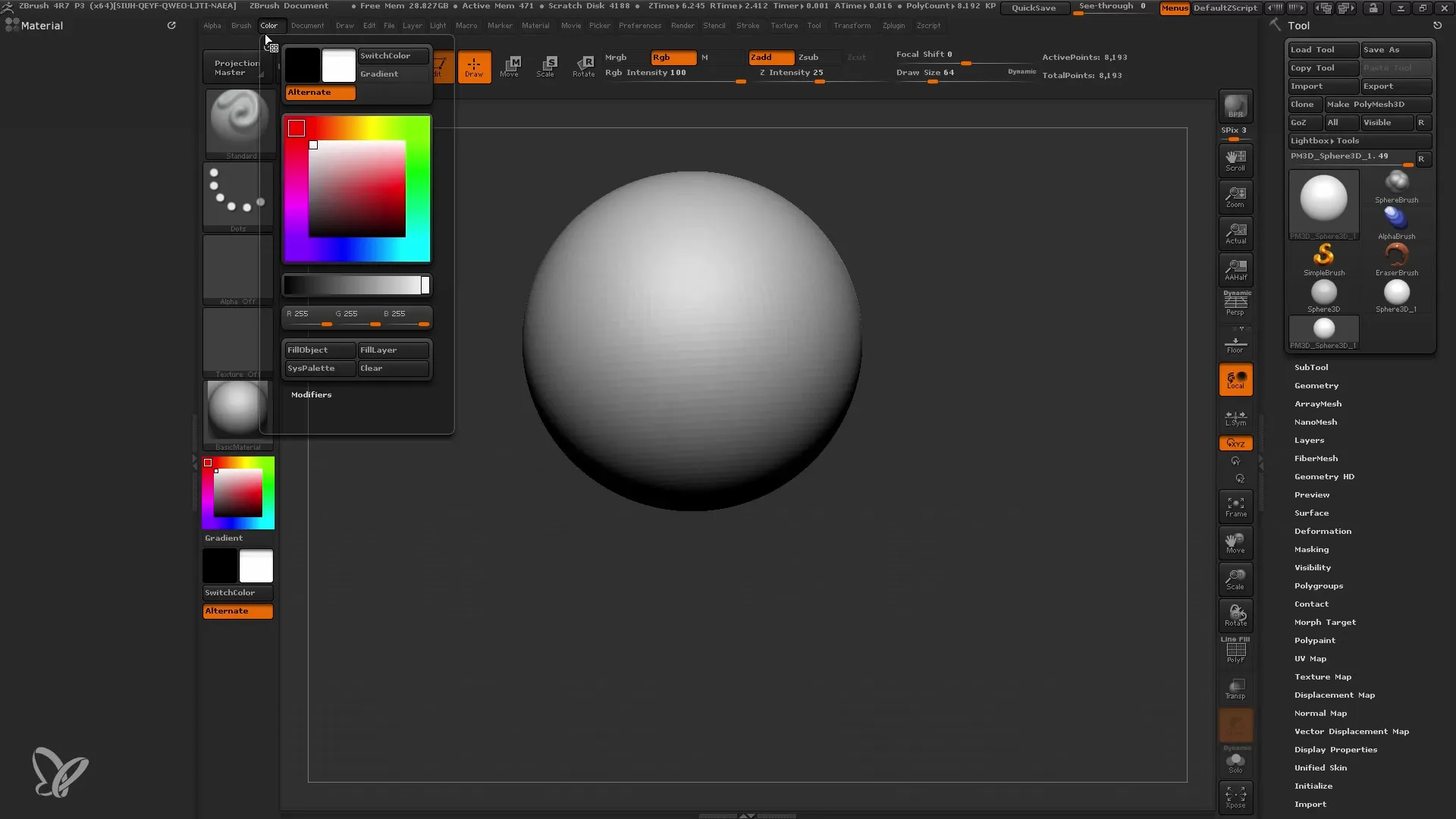 Entender el polypainting en ZBrush