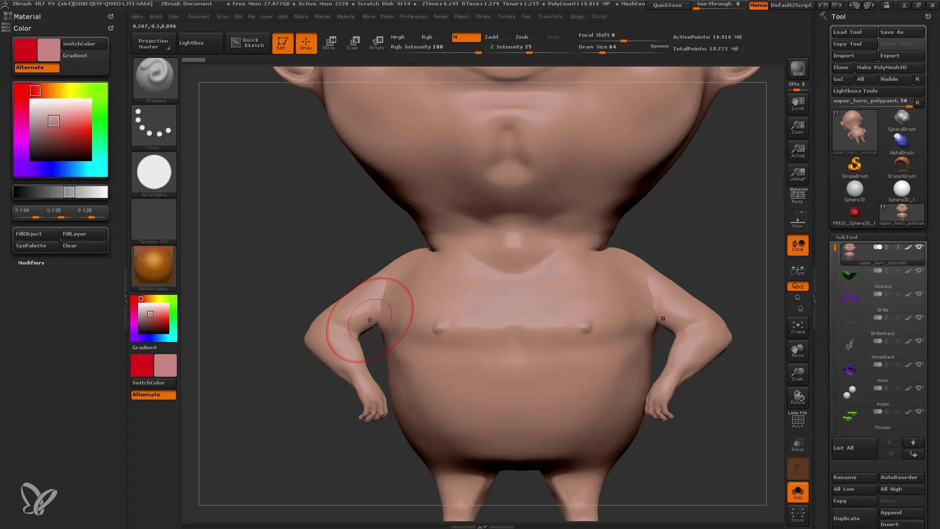 Entender el polipintado en ZBrush