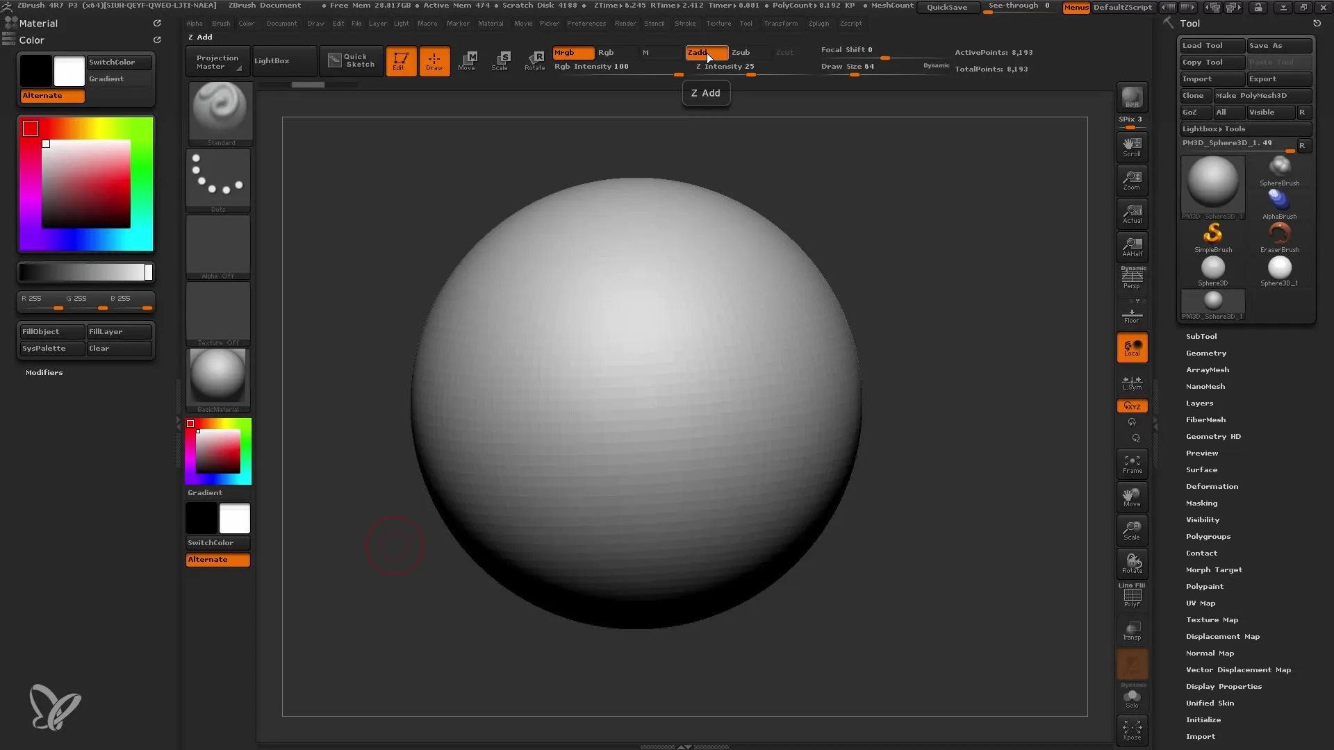 Entender el polypainting en ZBrush