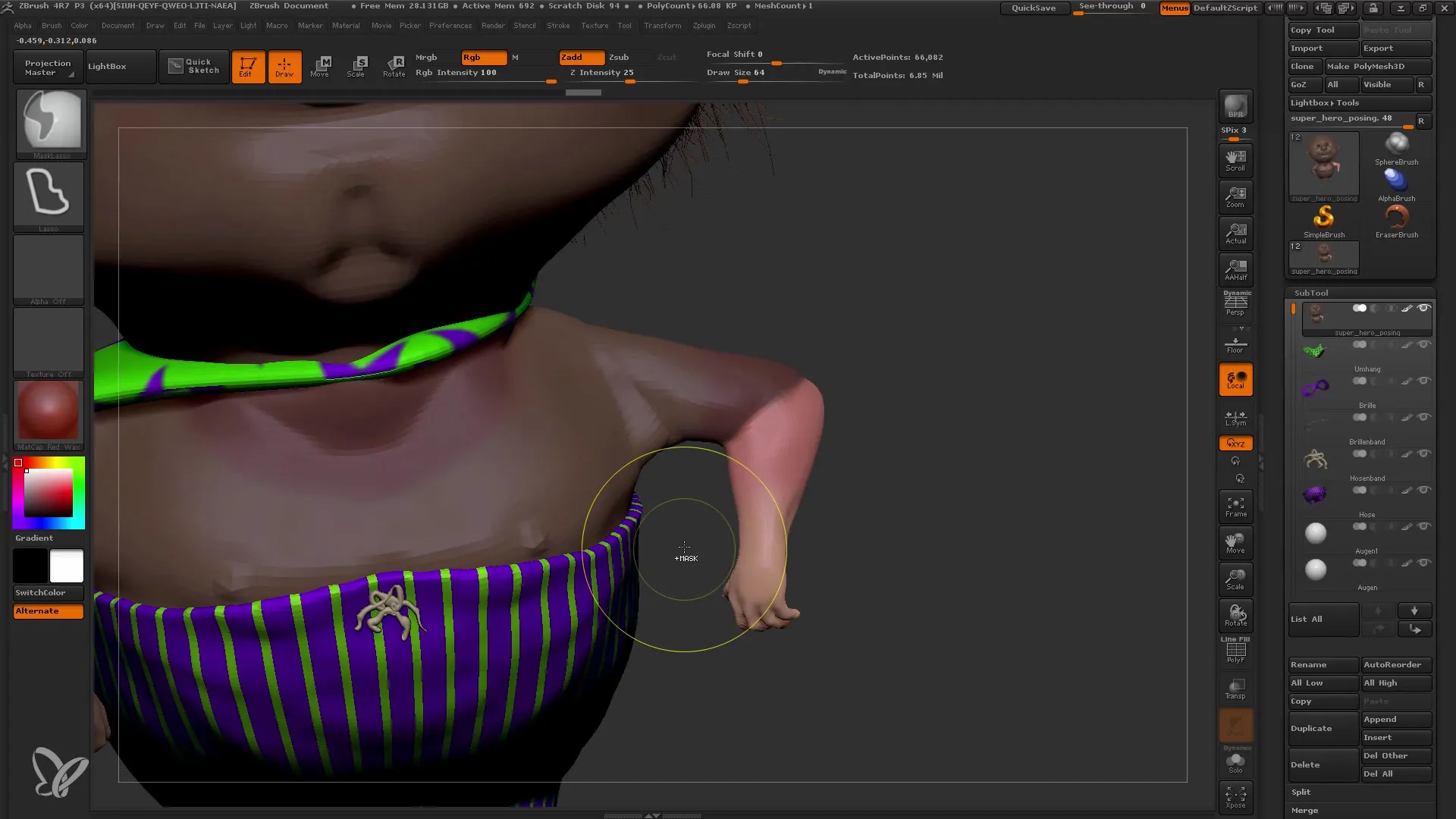 ZBrush Tutorial: Transpose Master para poses dinámicas