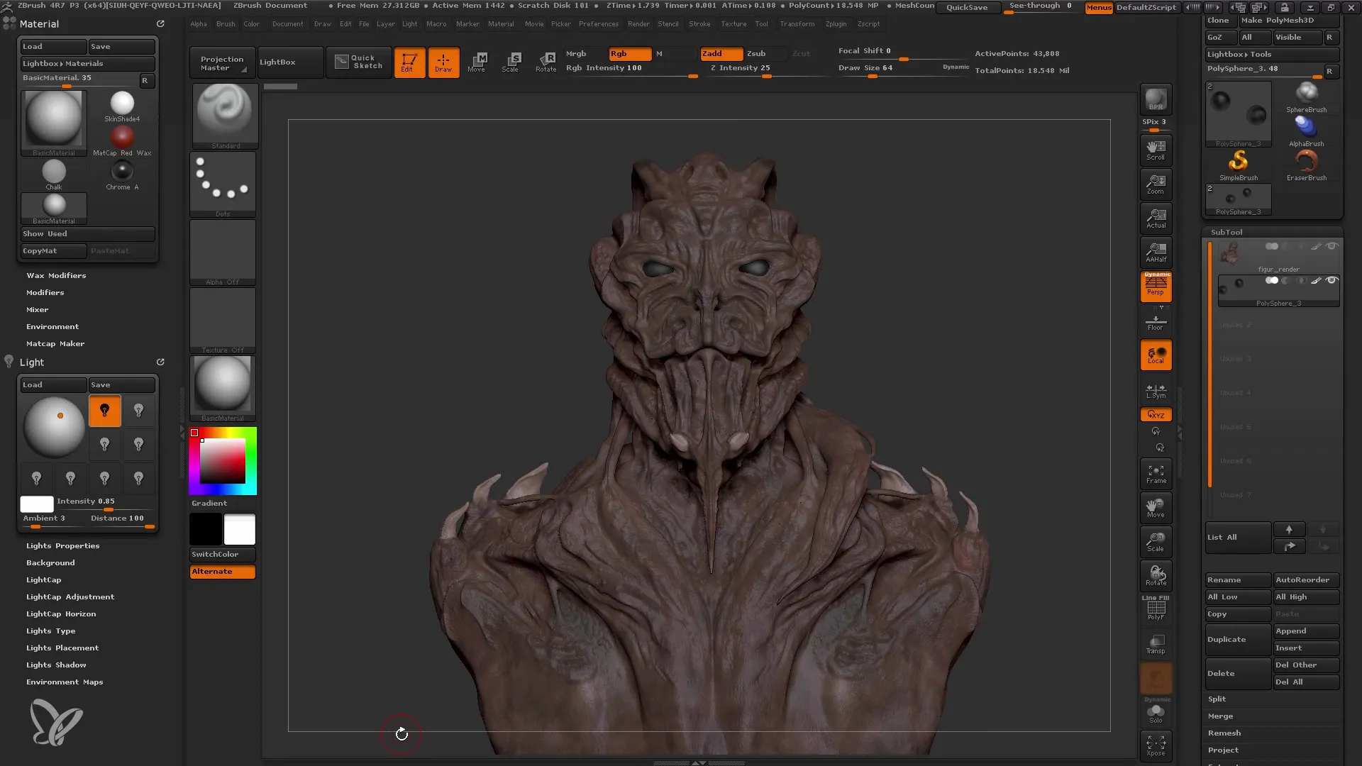 Rendering efficace in ZBrush per principianti