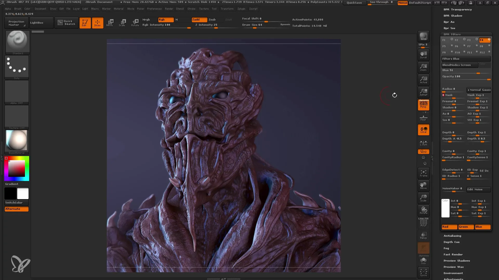 Rendering efficace in ZBrush per principianti