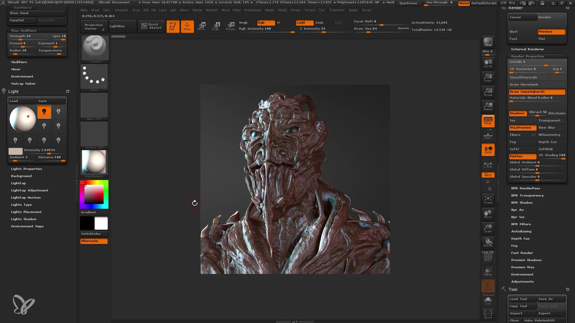 Rendering efficace in ZBrush per principianti