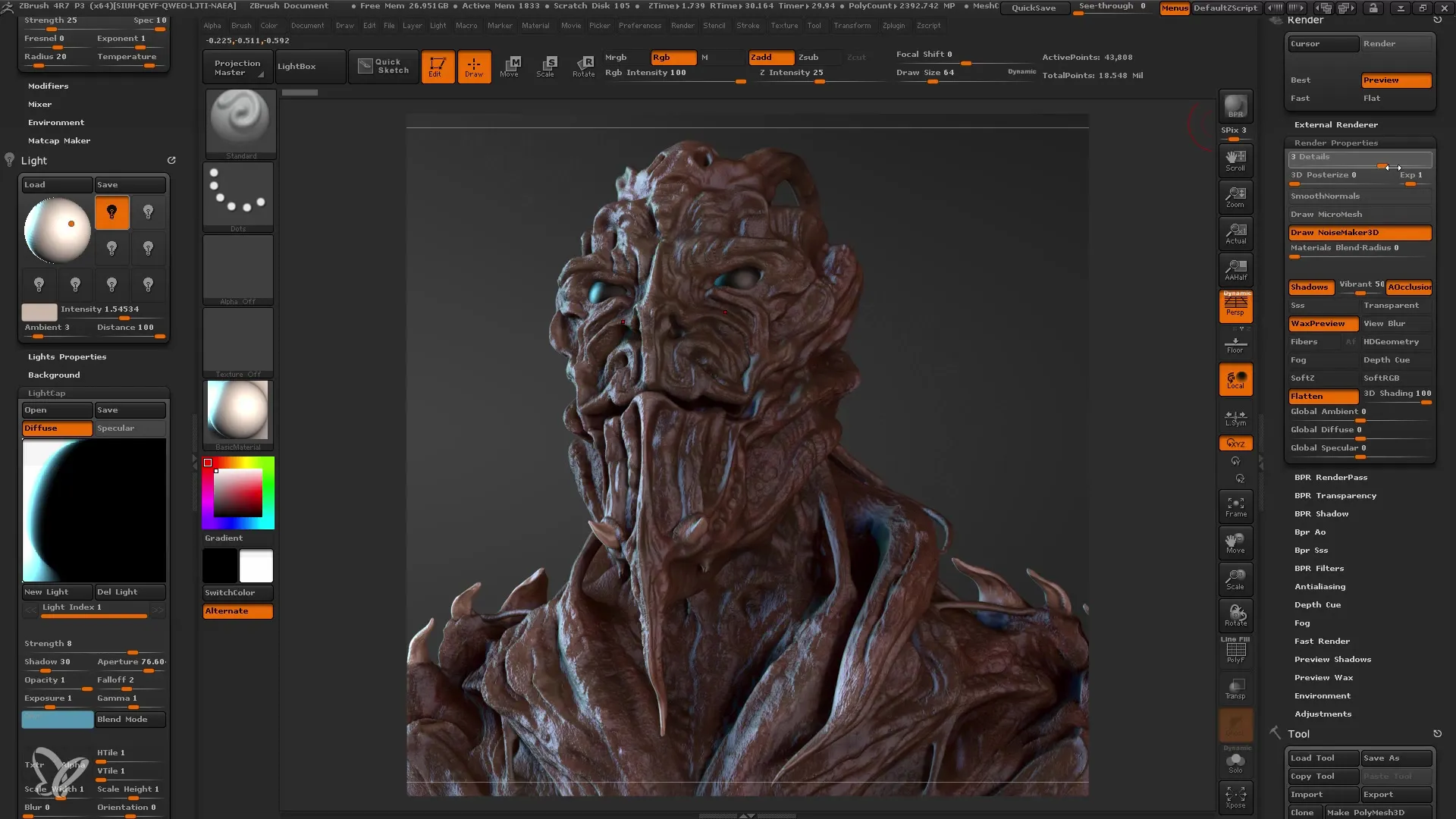 Rendering efficace in ZBrush per principianti