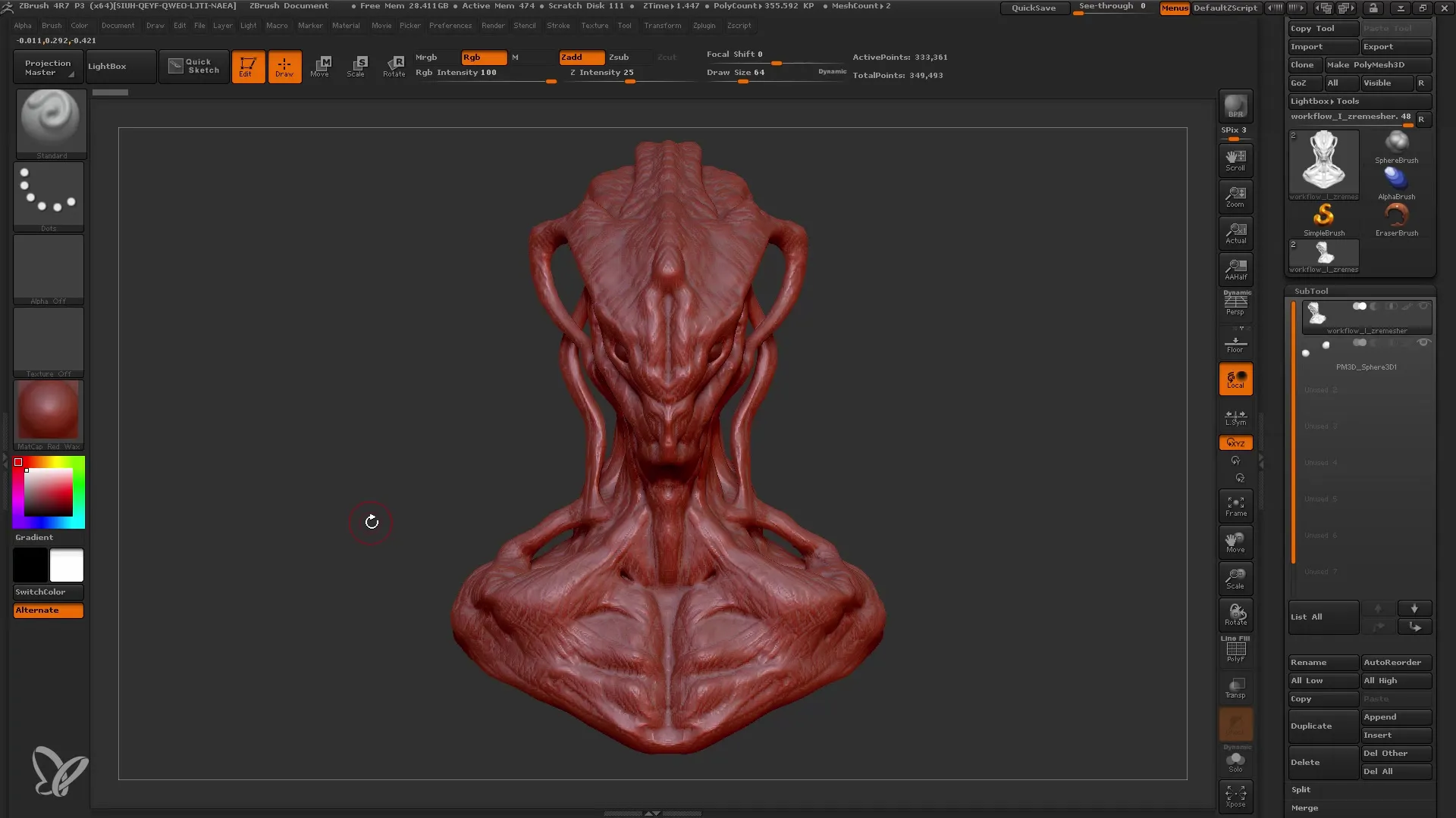 Guía de ZBrush para mallas limpias con ZRemesher