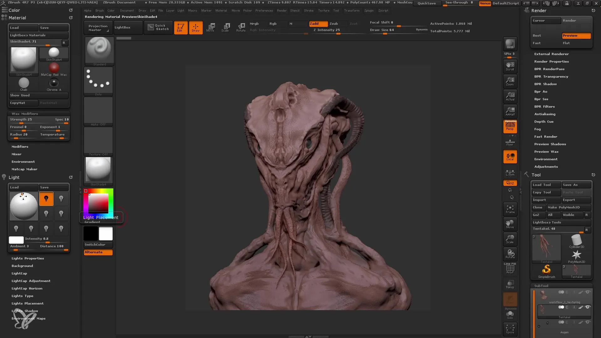 ZBrush Lightning e rendering per principianti