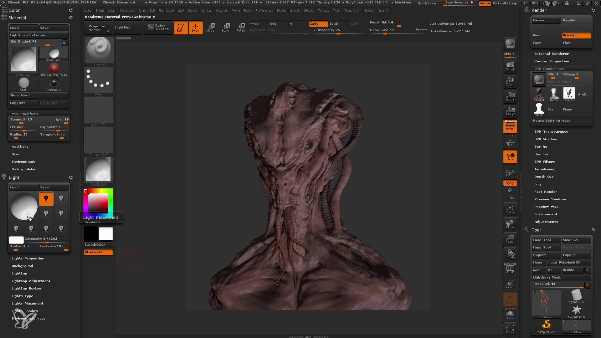 ZBrush Lighting e Rendering per principianti