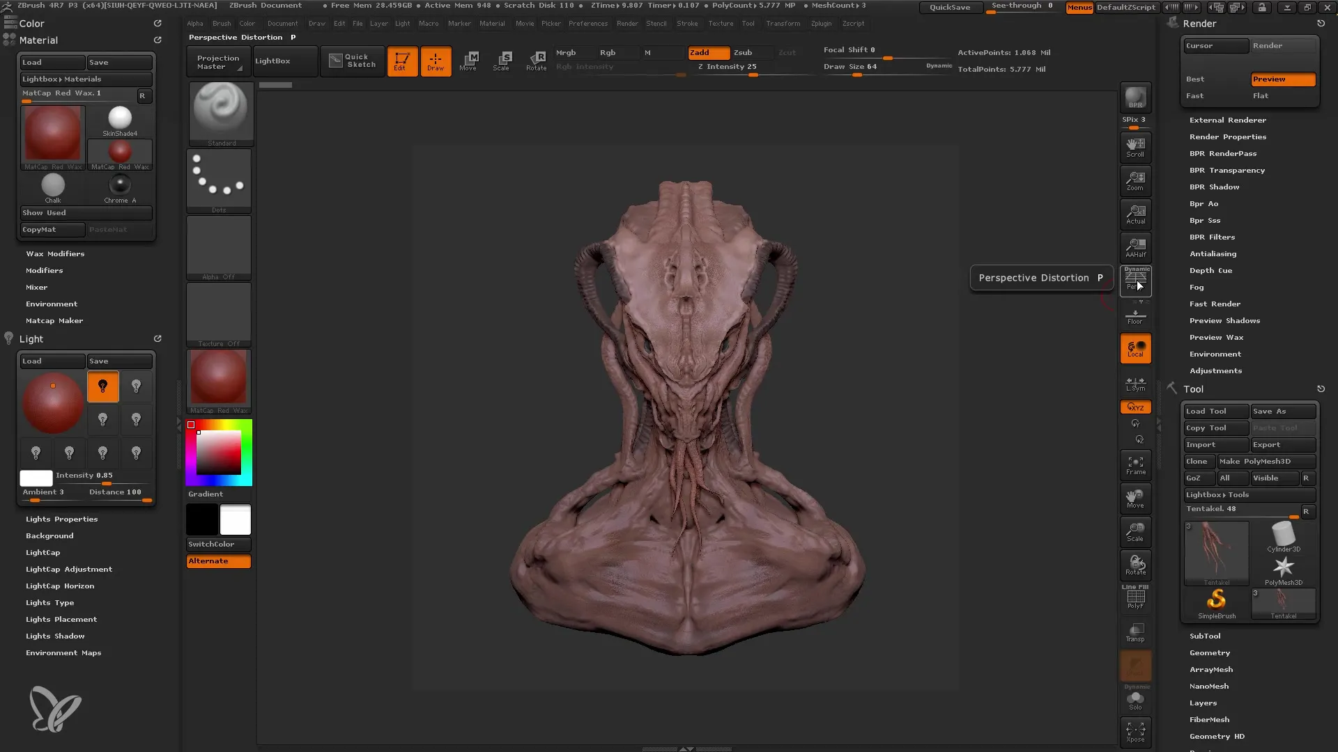 ZBrush illuminazione e rendering per principianti