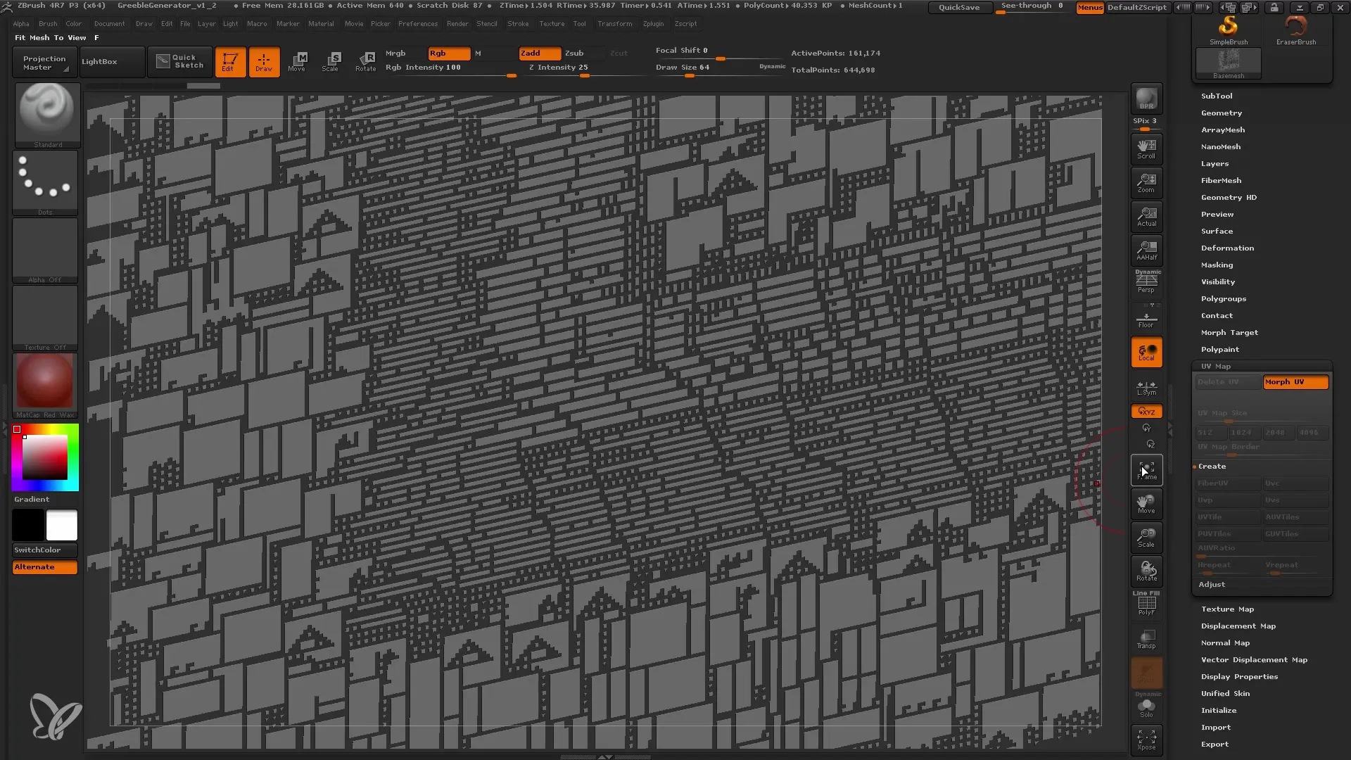 ZBrush alfa's maken met de Greeble-generator