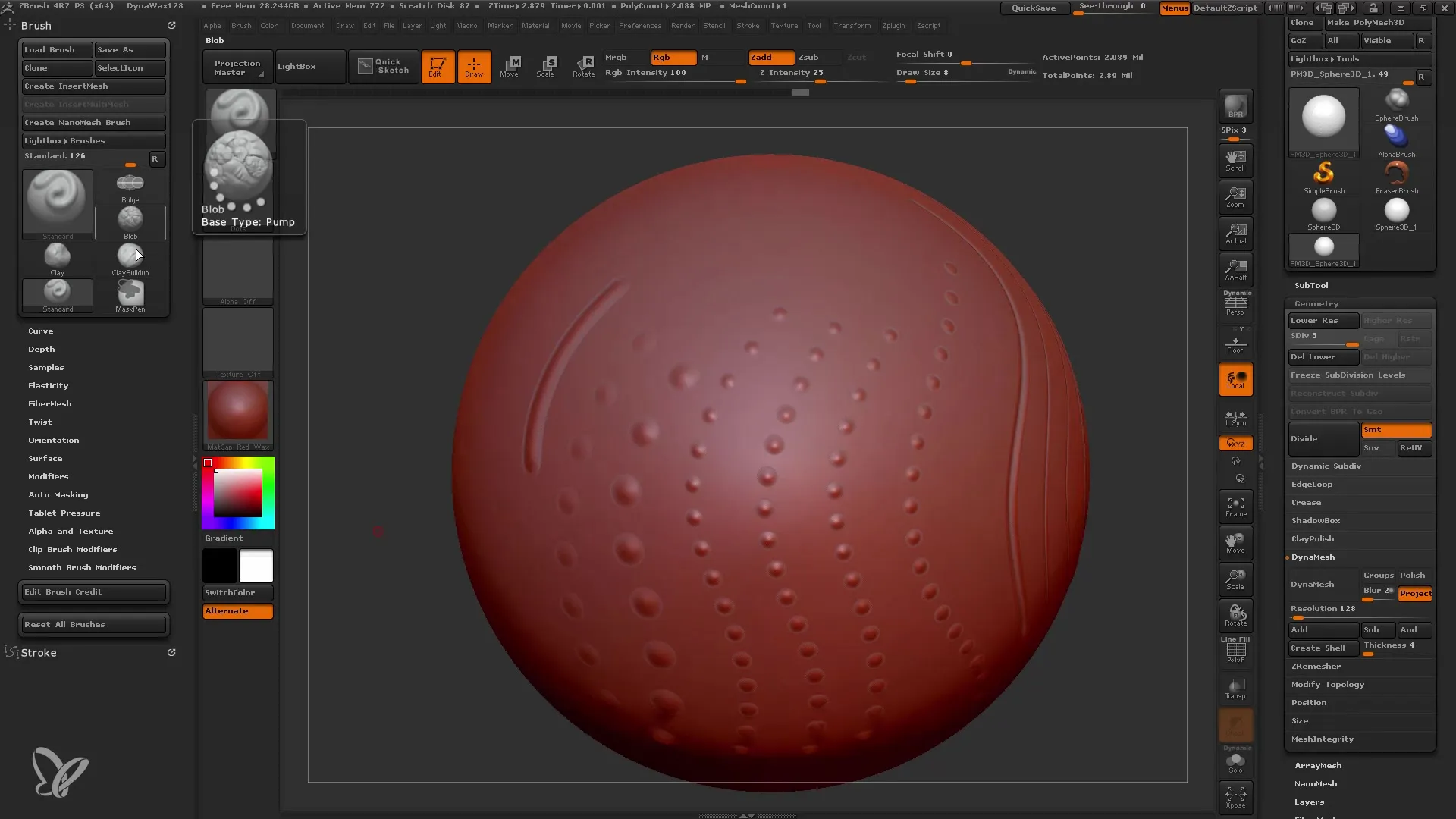 ZBrush의 브러시: 완벽한 디테일을 위한 설정