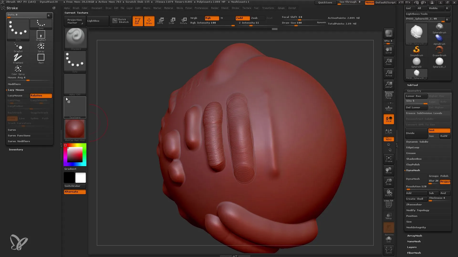 ZBrush의 브러시: 완벽한 디테일을 위한 설정