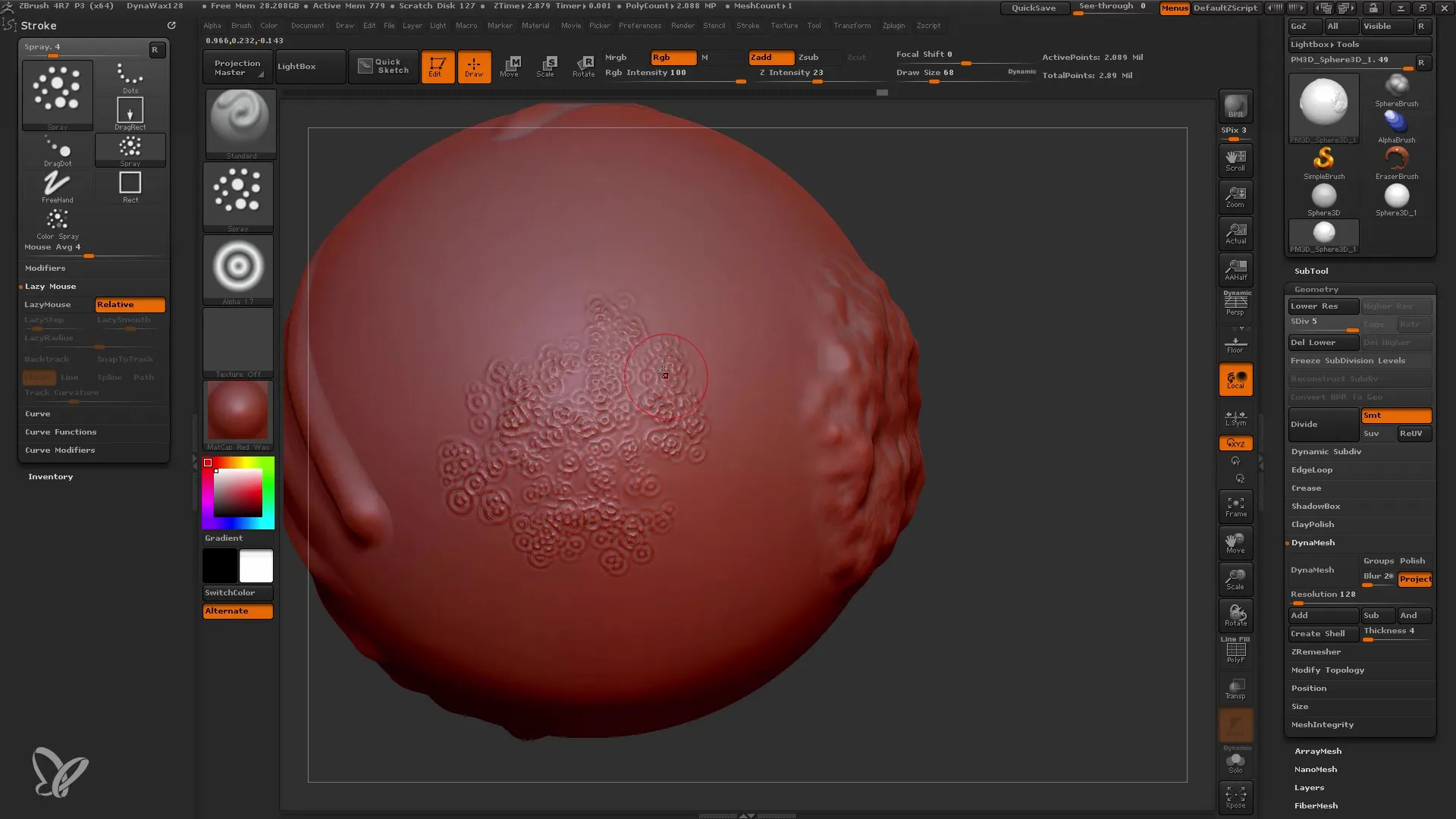 ZBrush의 브러시: 완벽한 디테일을 위한 설정