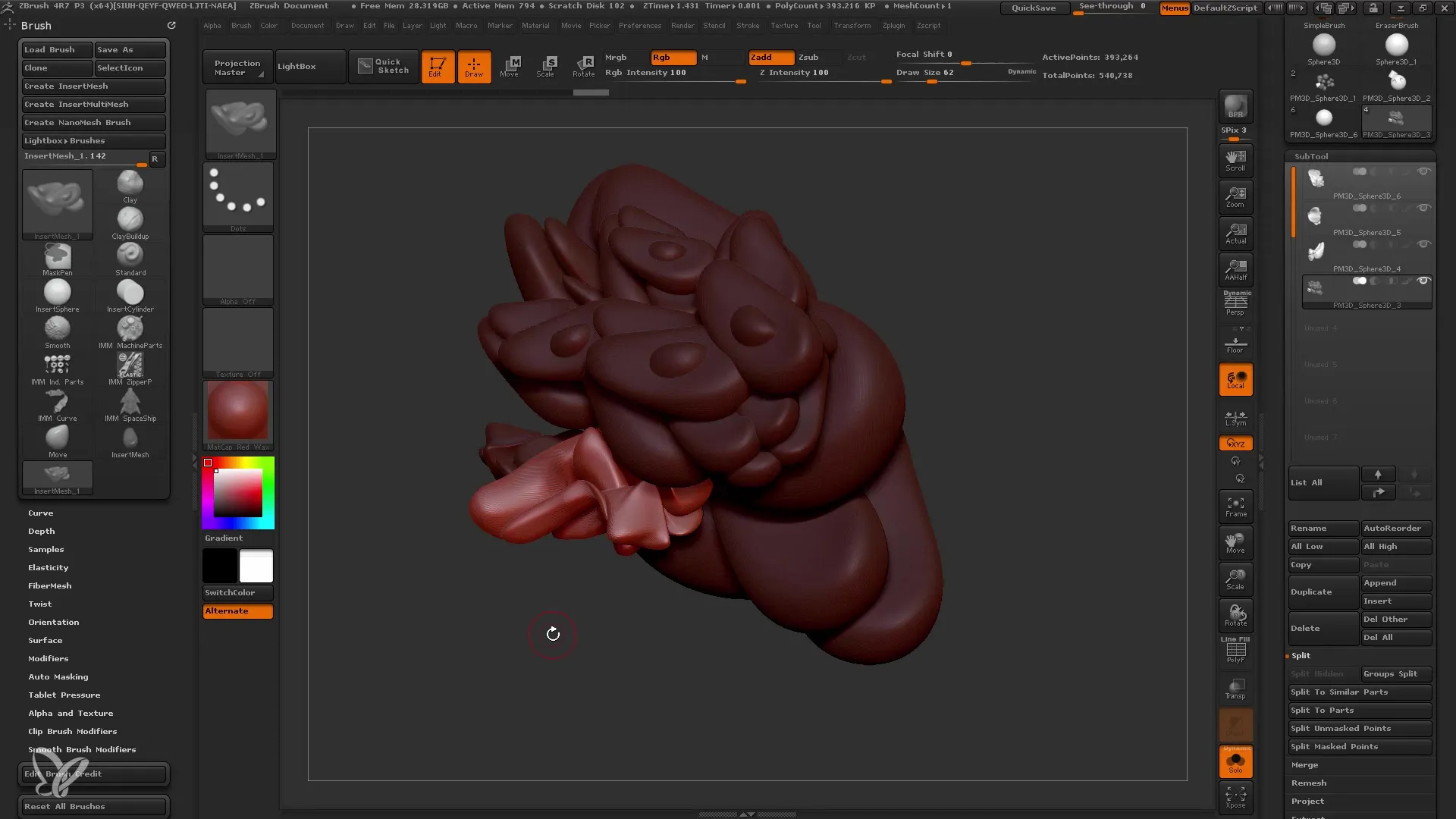 ZBrush: Utilizzare in modo efficace i pennelli Insert e Multi-Mesh