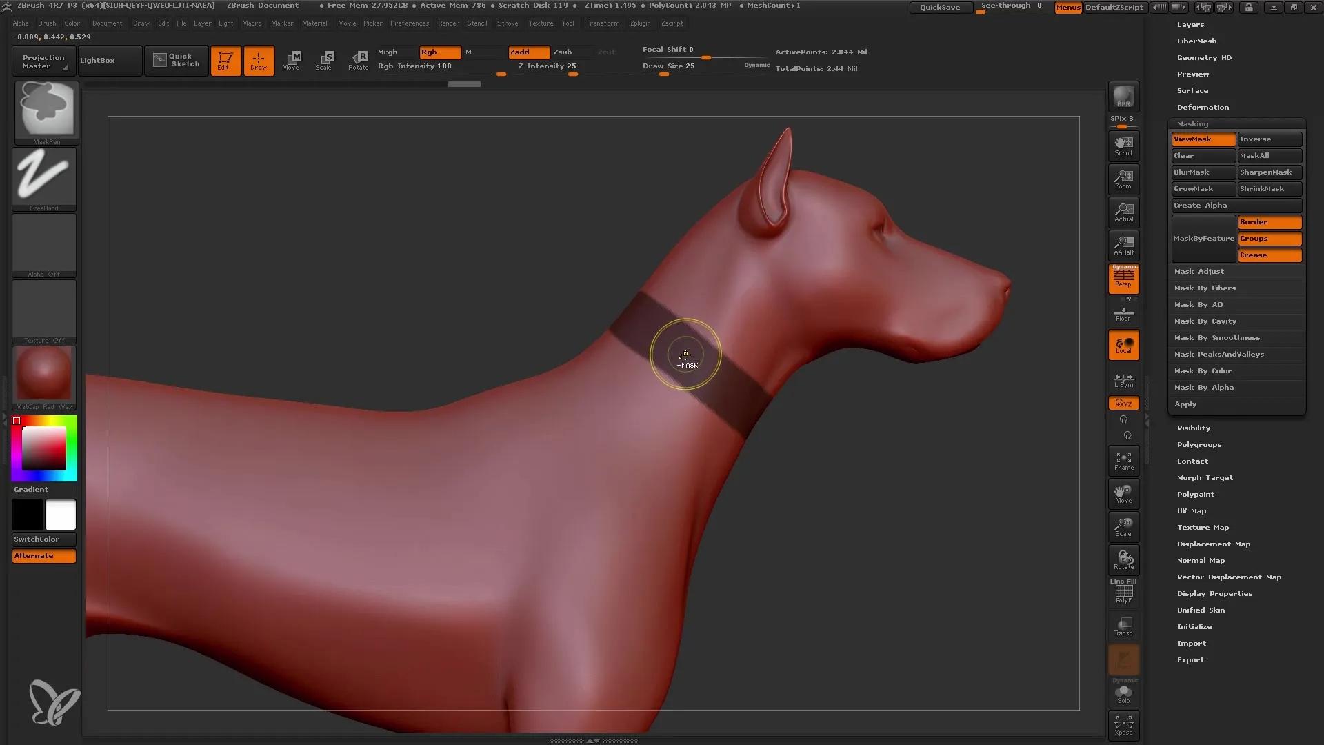 Iniciar o ZBrush com a função Extract