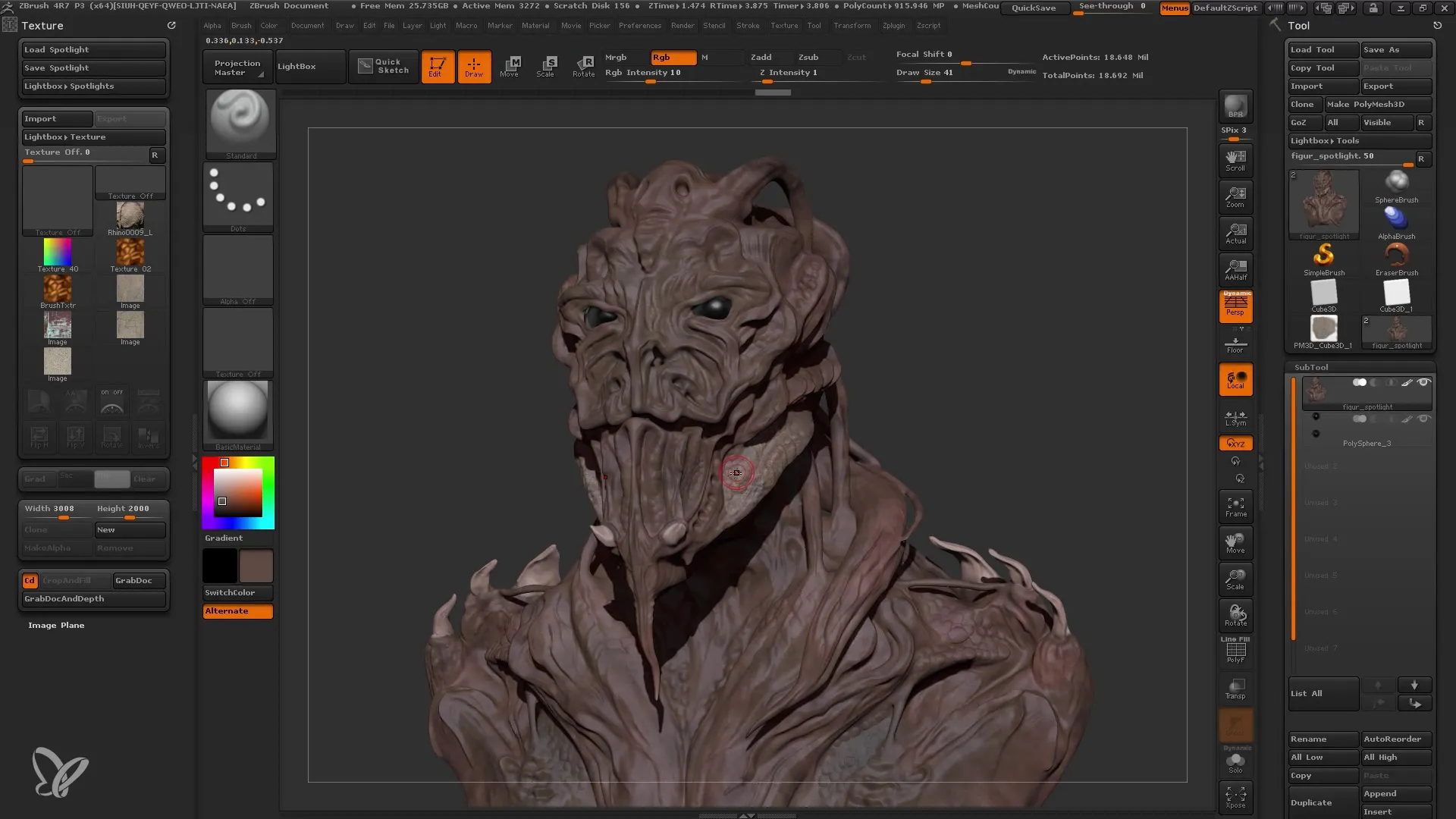 ZBrush Spotlight: Teksturering gjort let