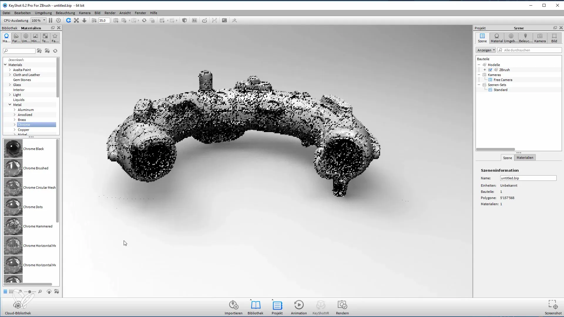 ZBrush-modellen efficiënt renderen in Keyshot