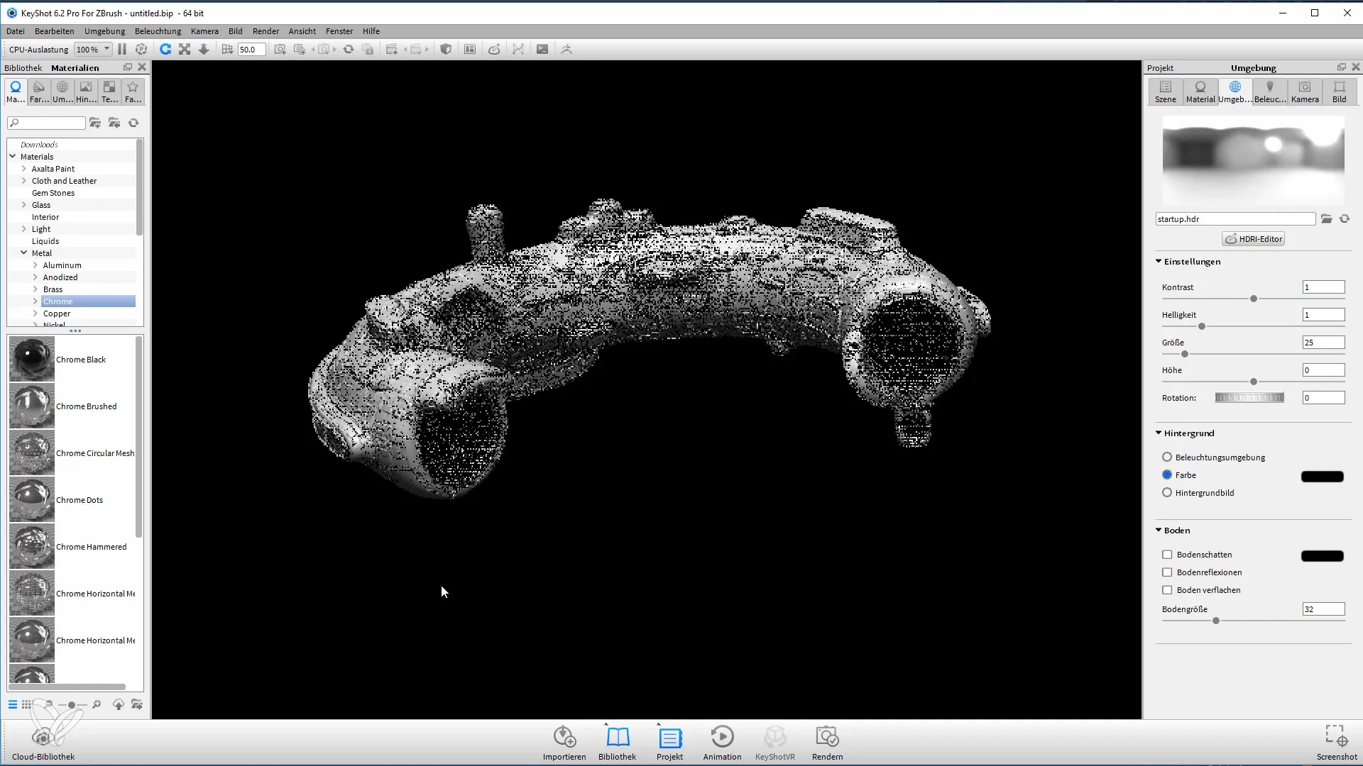 ZBrush-modellen effectief renderen in Keyshot