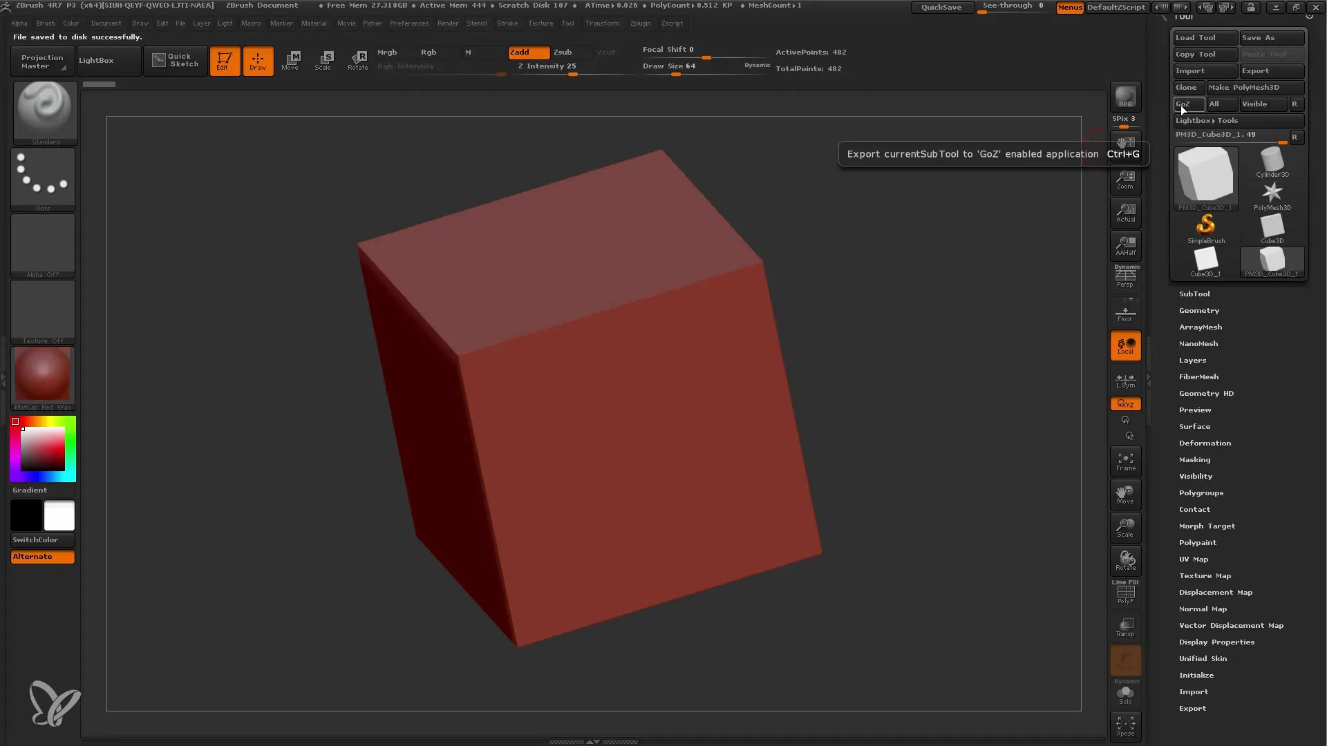 Rendering in Cinema 4D con GoZ per principianti
