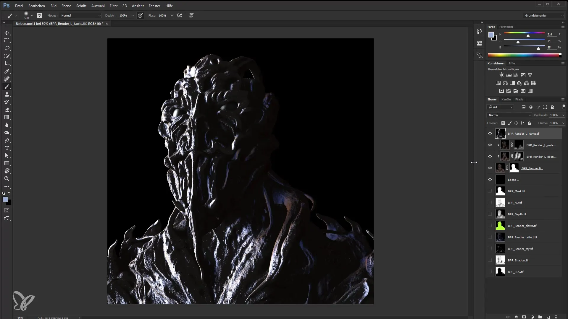Tecniche di rendering in Photoshop per principianti di ZBrush
