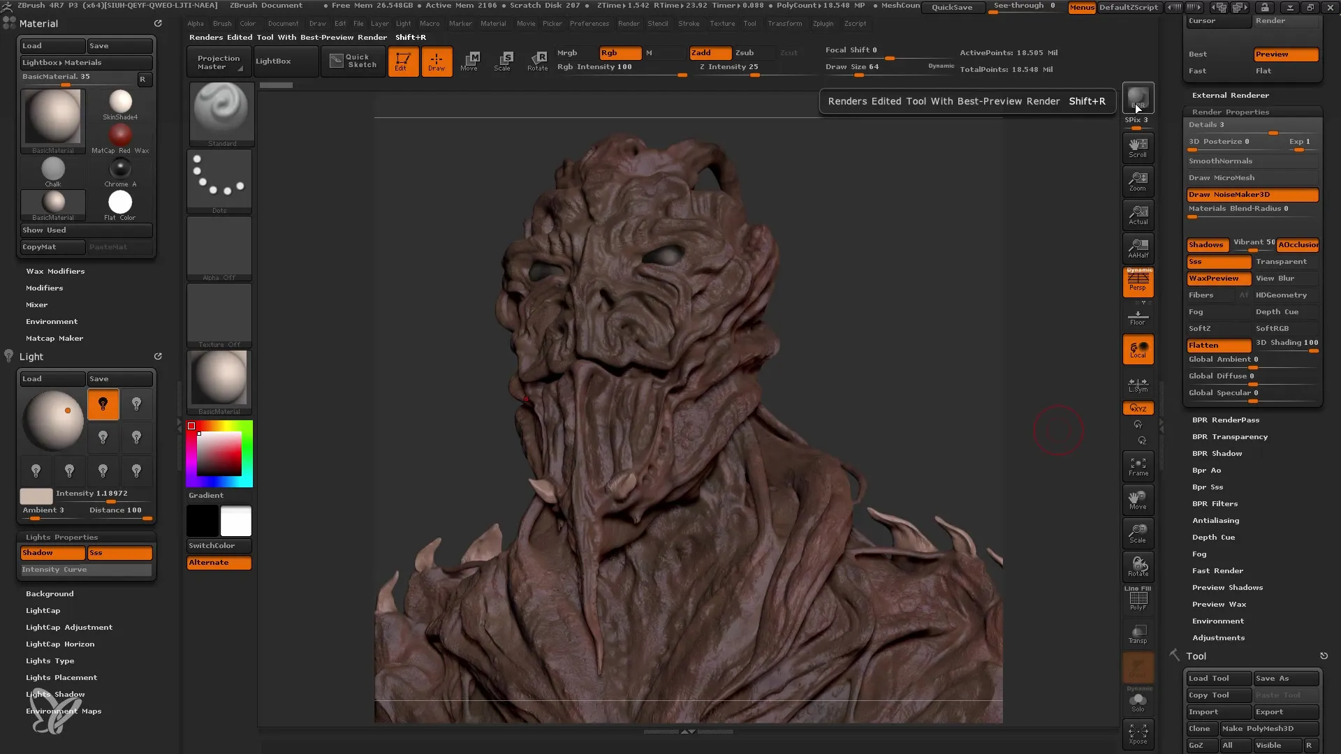 Tecniche di rendering in Photoshop per principianti di ZBrush