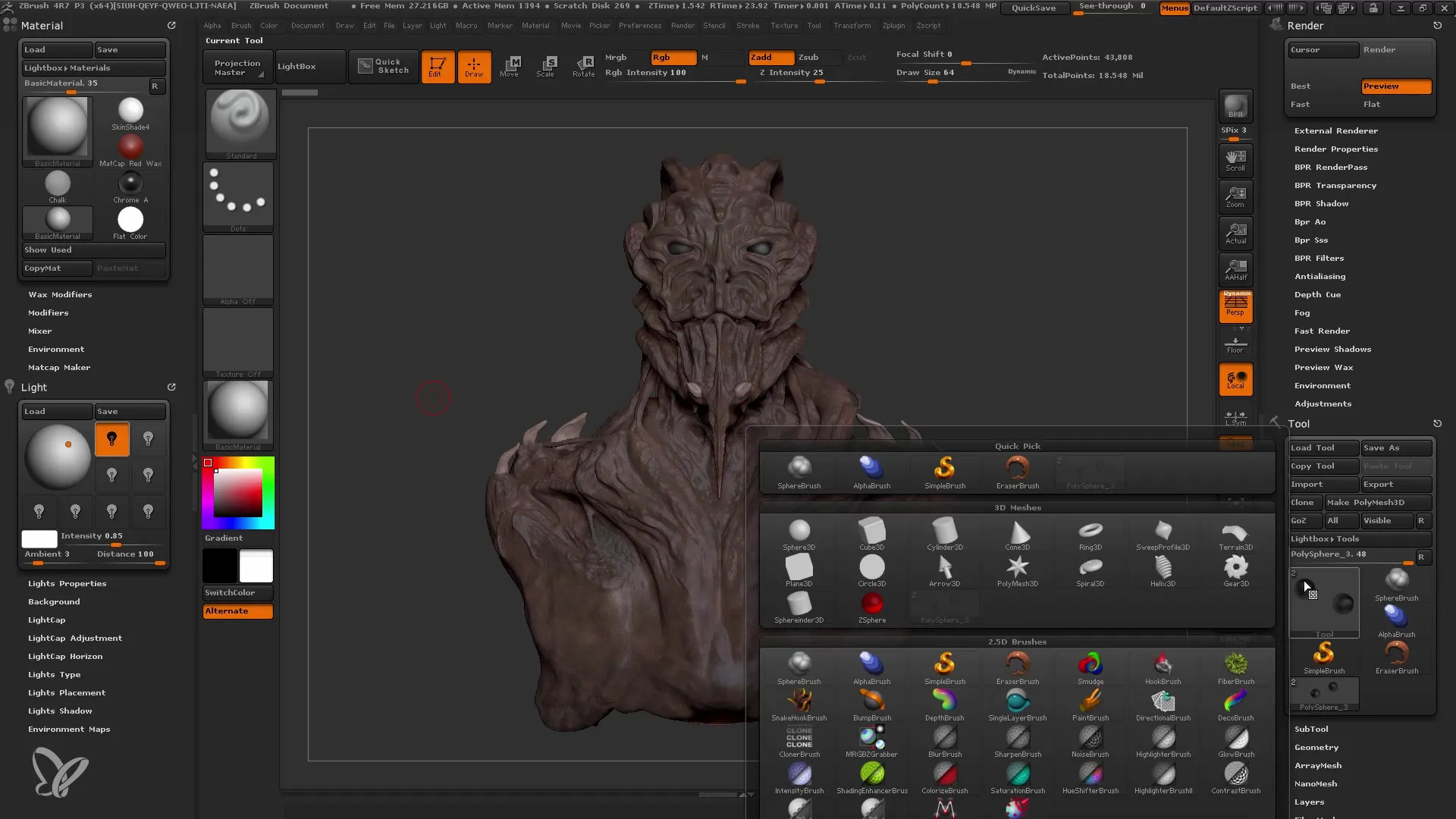 Tecniche di rendering in Photoshop per principianti di ZBrush