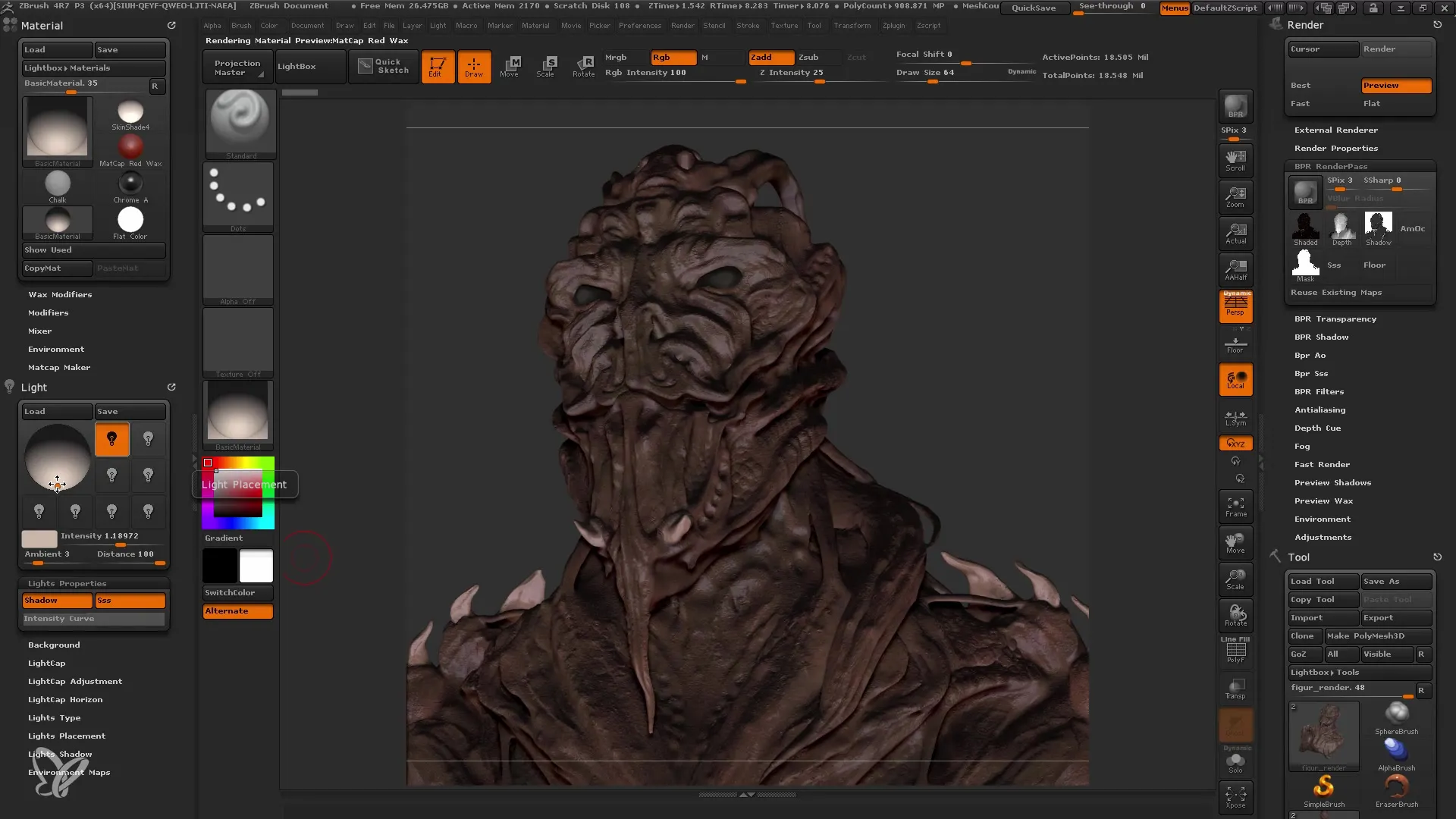 Tecniche di rendering in Photoshop per principianti di ZBrush