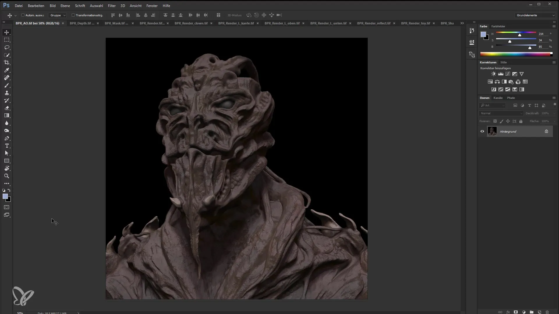 Tecniche di rendering in Photoshop per principianti di ZBrush