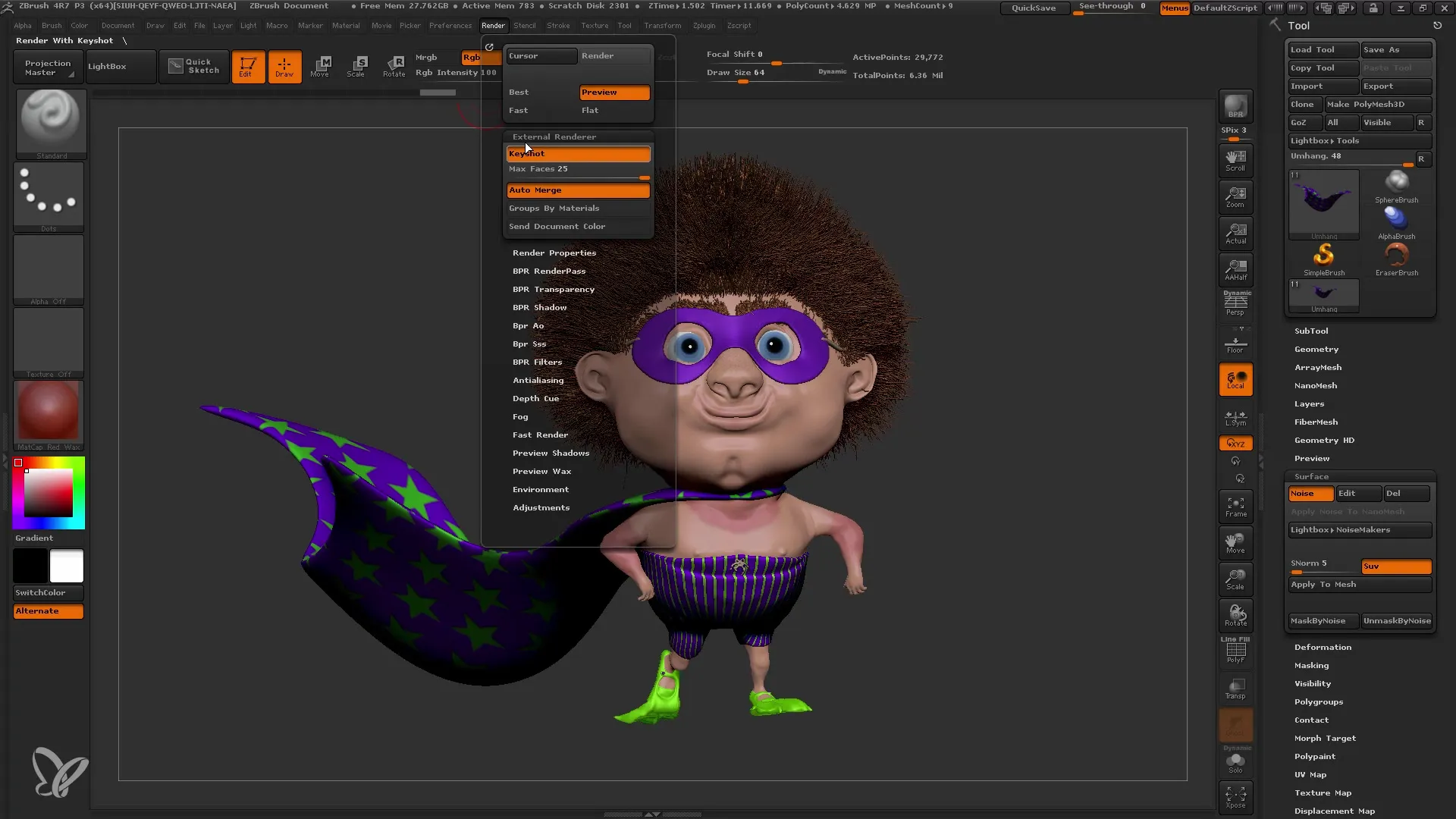 ZBrush Rendering i Keyshot enkelt förklarat