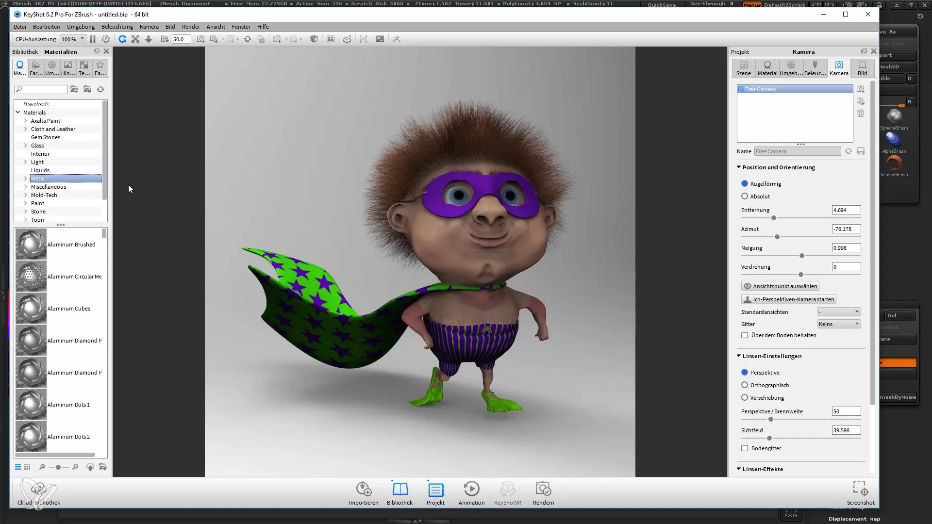 ZBrush Rendering i Keyshot förklarat på ett enkelt sätt