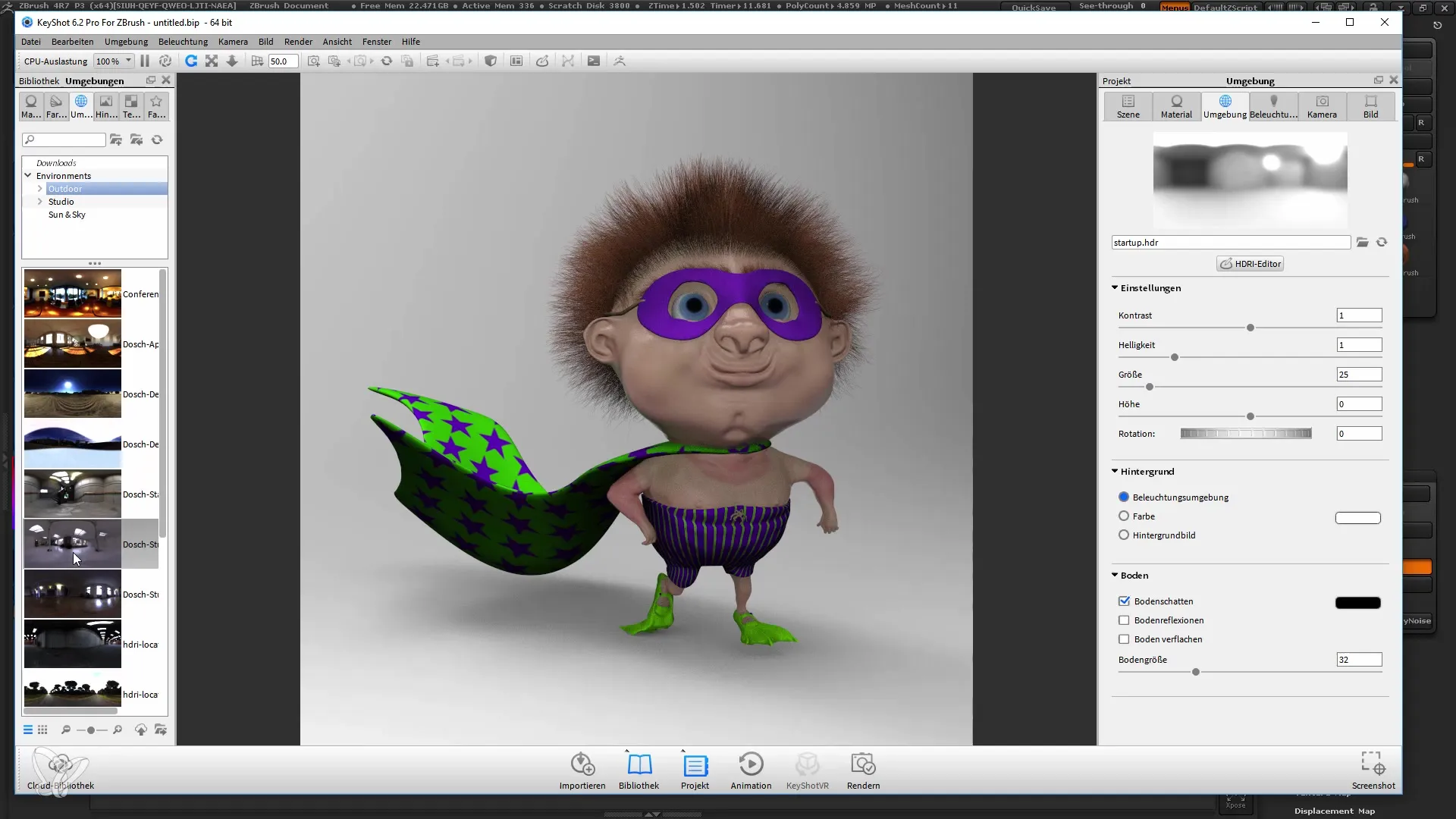 ZBrush Rendering i Keyshot förklarat på ett enkelt sätt