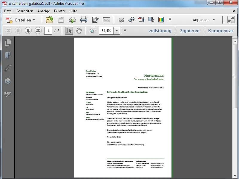 Anreichern von PDF-Dateien mit Acrobat - Teil 1