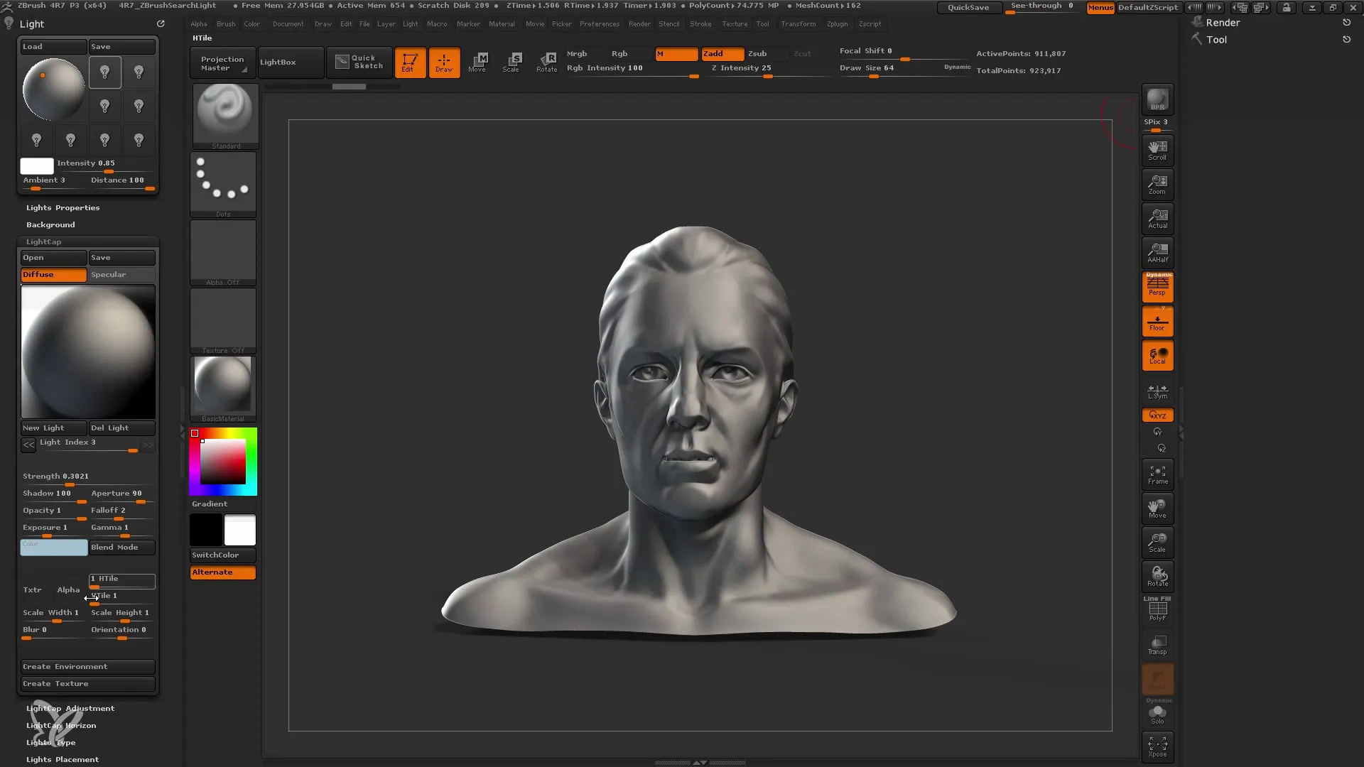 Optimiza tu configuración de iluminación en ZBrush con Lightcaps