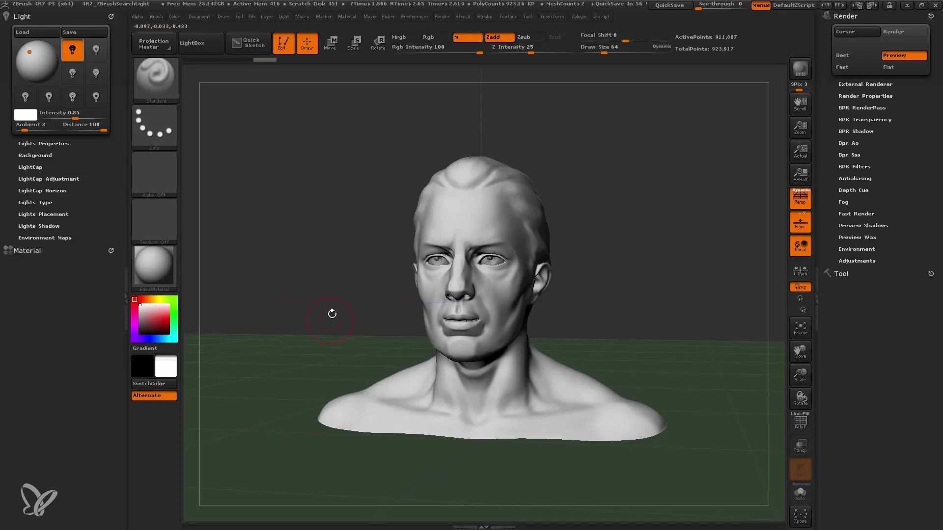 Optimiza tu configuración de iluminación en ZBrush con Lightcaps