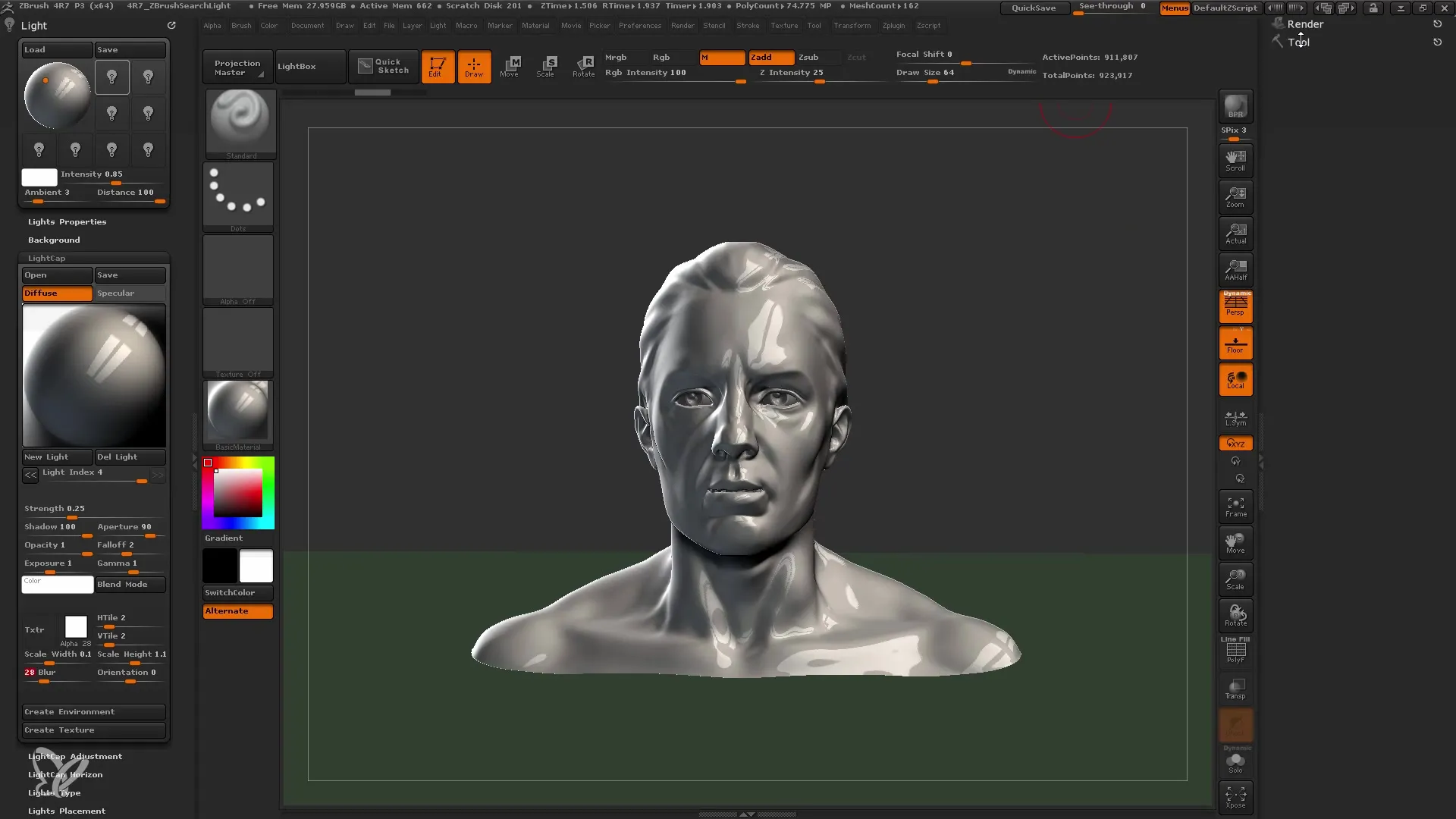 Optimiza tu configuración de iluminación en ZBrush con Lightcaps
