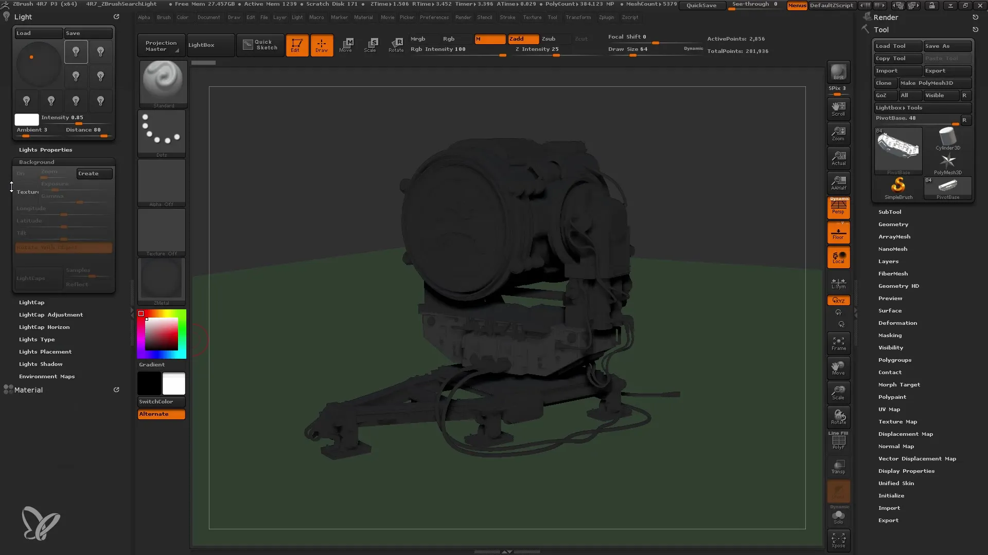 Optimiza tu configuración de iluminación en ZBrush con Lightcaps