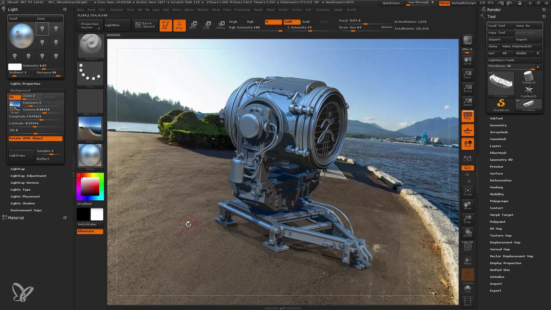 Optimiza tu configuración de iluminación en ZBrush con Lightcaps
