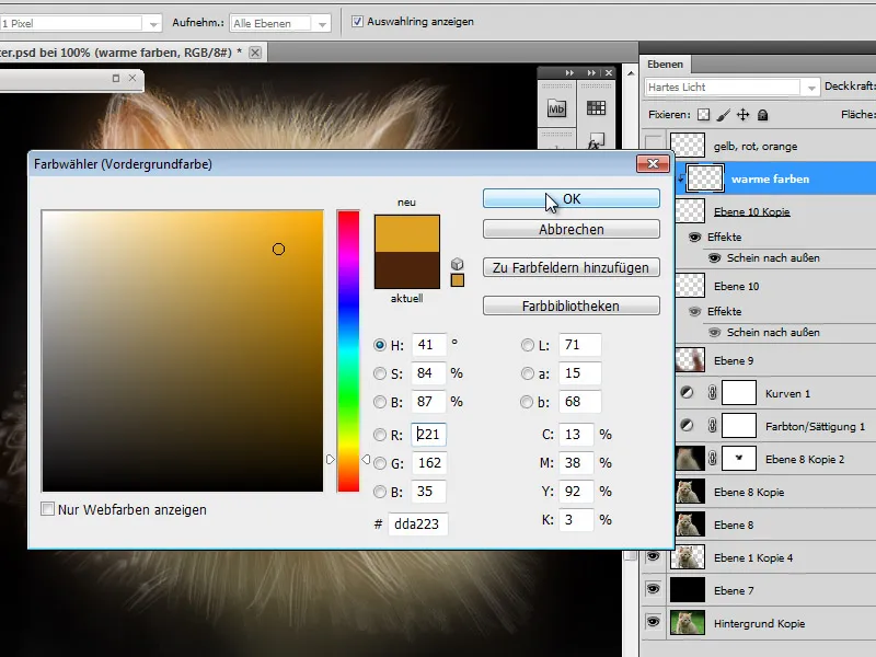 Luminous contour effect