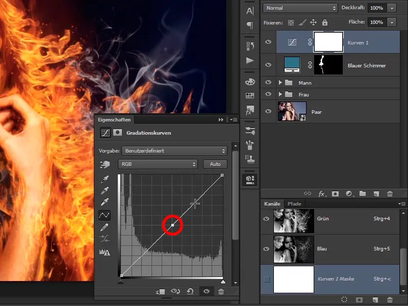 Photoshop-Composing - Feuer und Eis - Teil 11 - Der eisige Nebel und Farbanpassungen