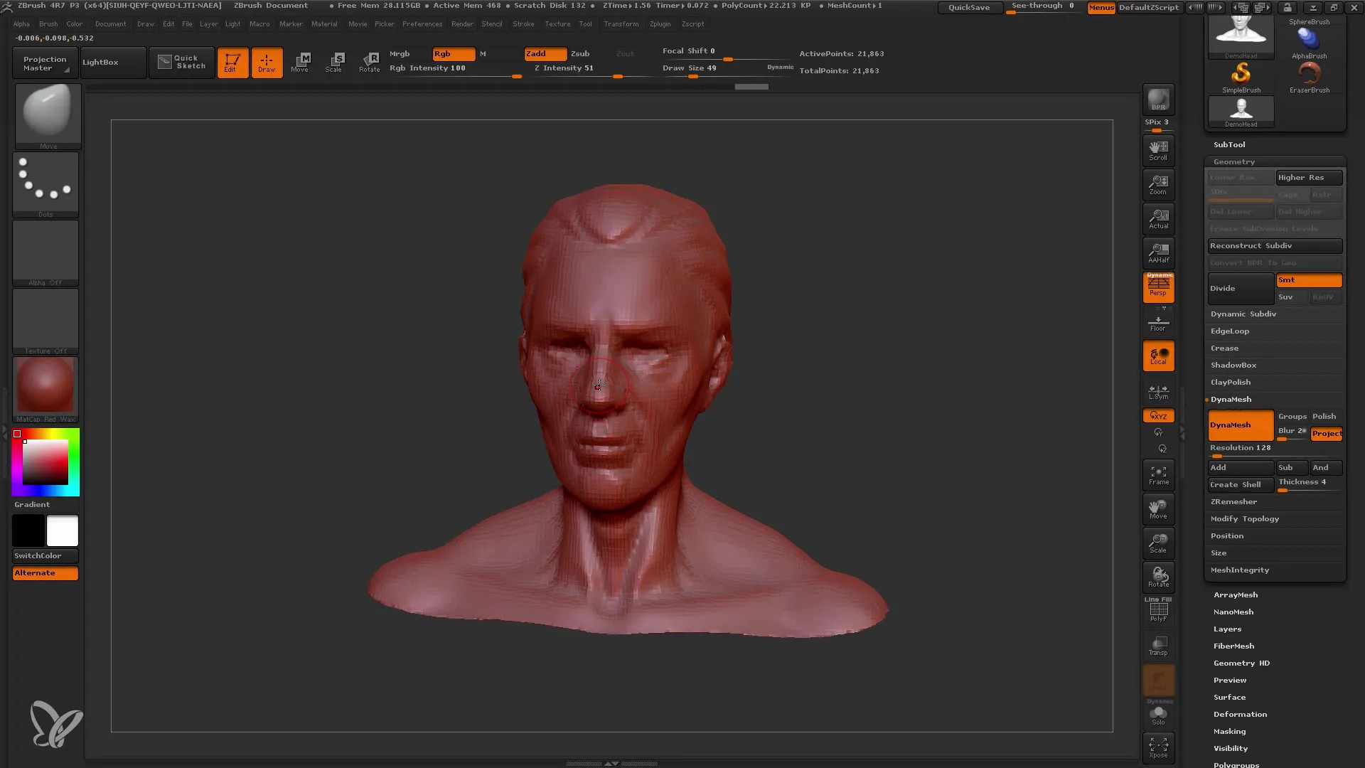 ZBrush Dynamesh voor beginners: beginner workflow