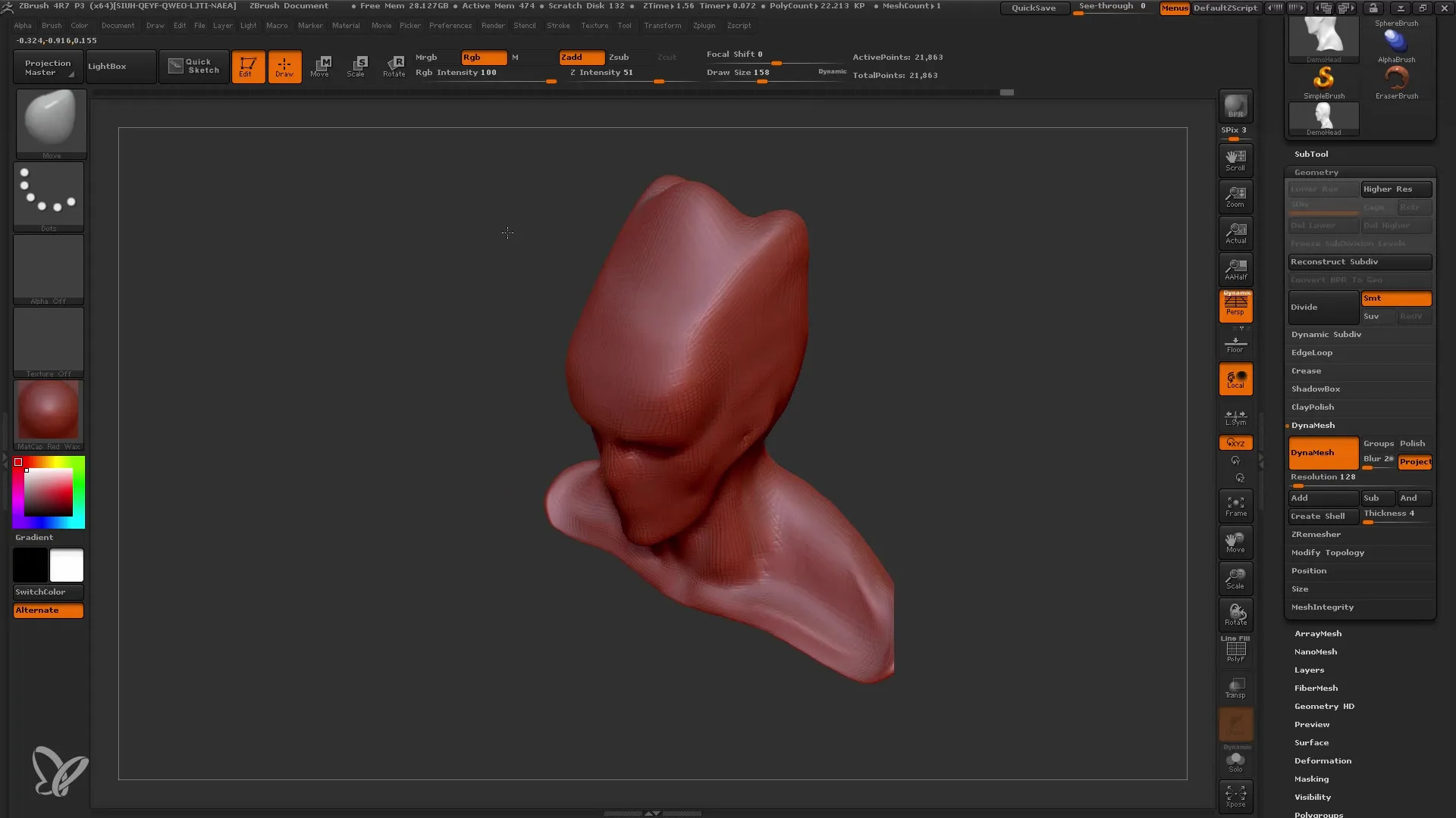 ZBrush Dynamesh voor beginners: beginnersworkflow