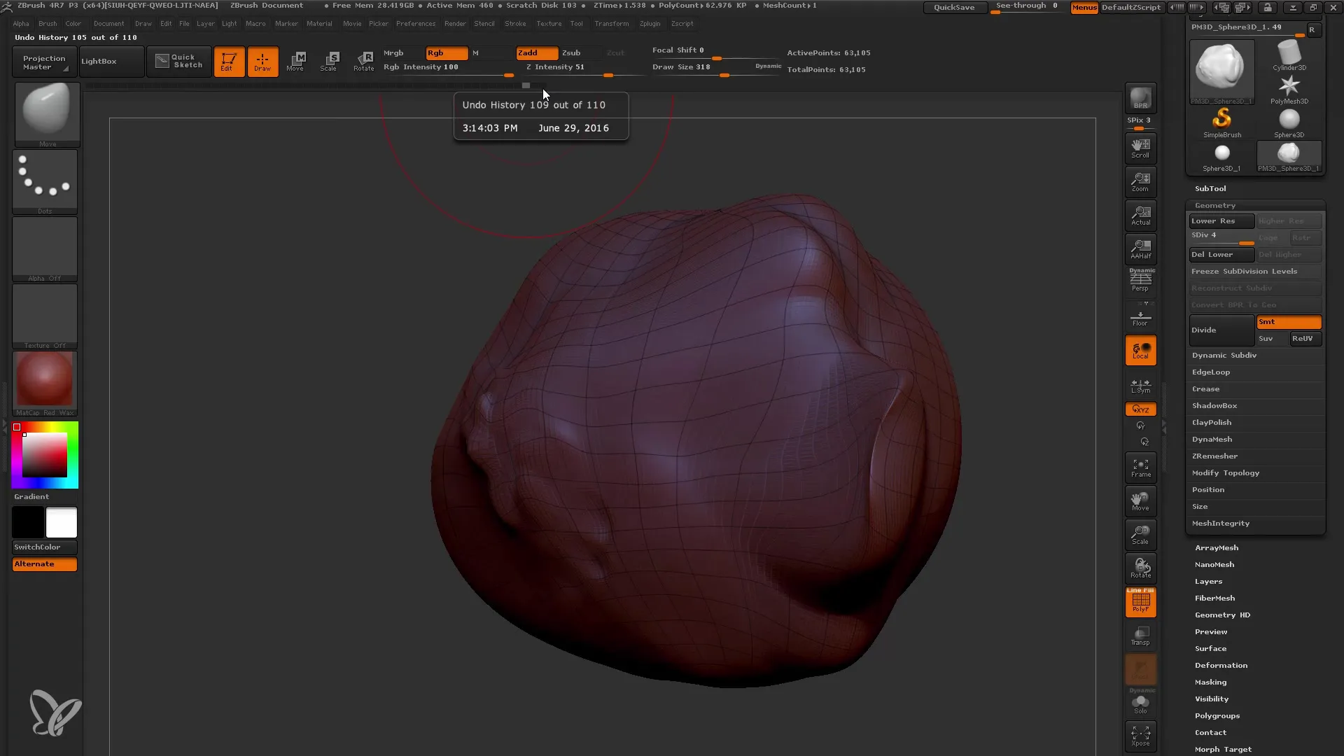 초보자를 위한 ZBrush: 기본 및 편집 기술