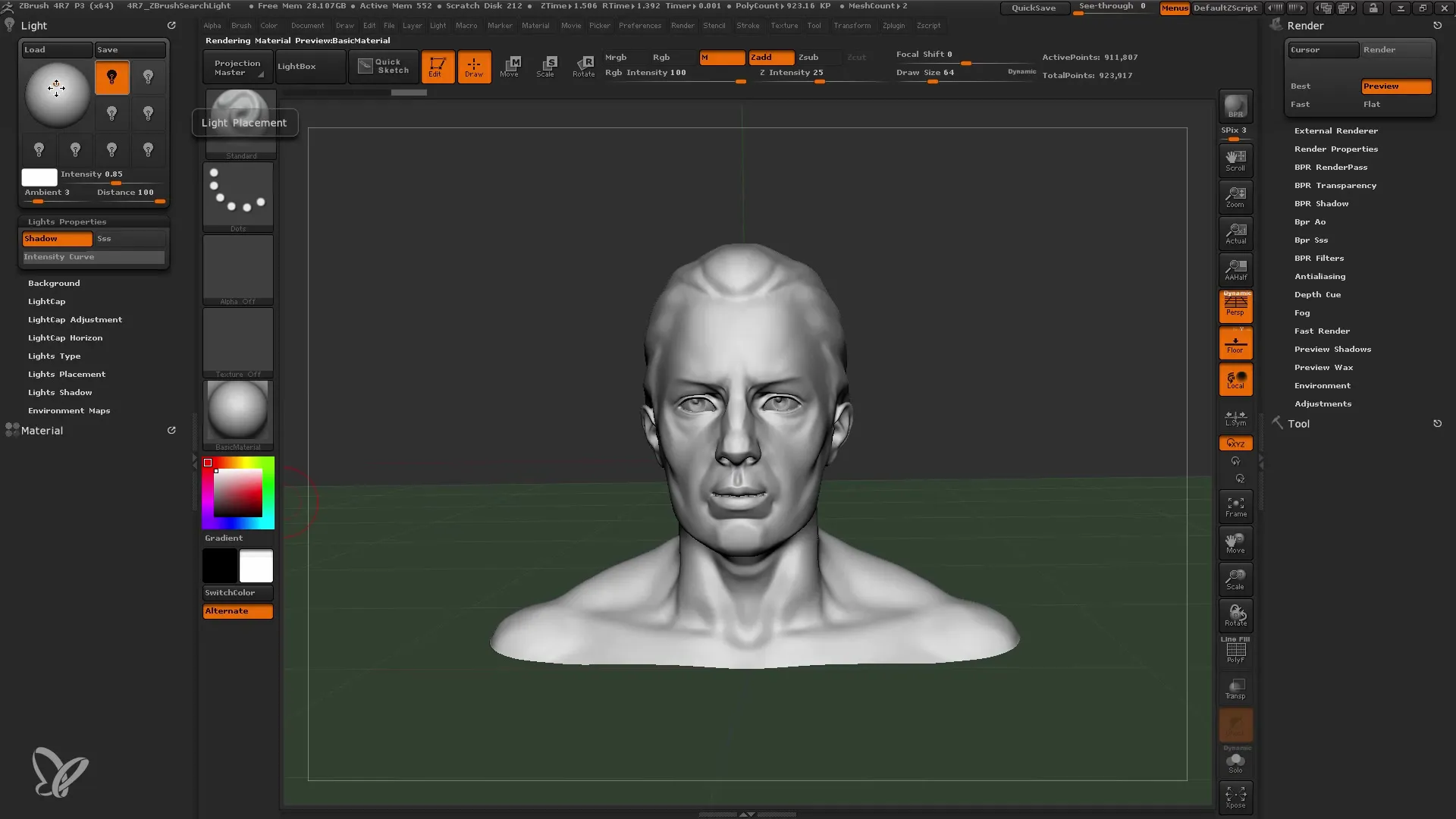 Iluminare eficientă în ZBrush: Ghidul tău