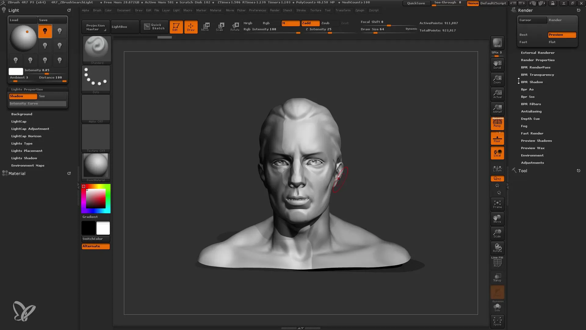 Iluminare eficientă în ZBrush: Ghidul tău