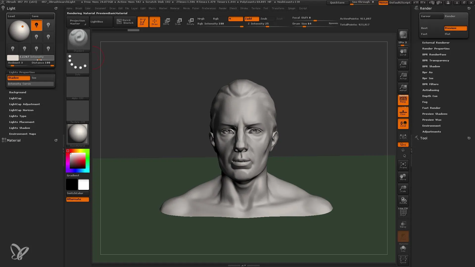 Iluminare eficientă în ZBrush: Ghidul tău