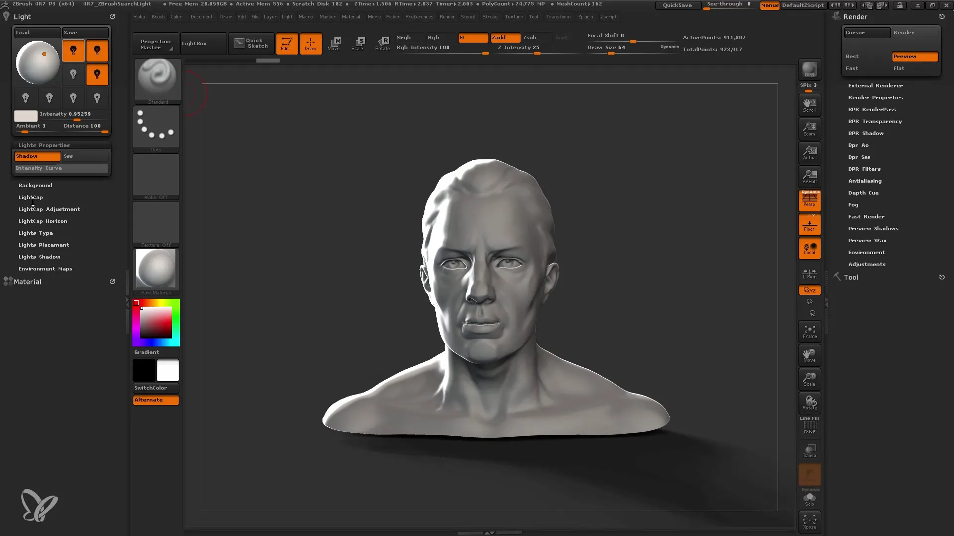 Iluminare eficientă în ZBrush: Ghidul tău