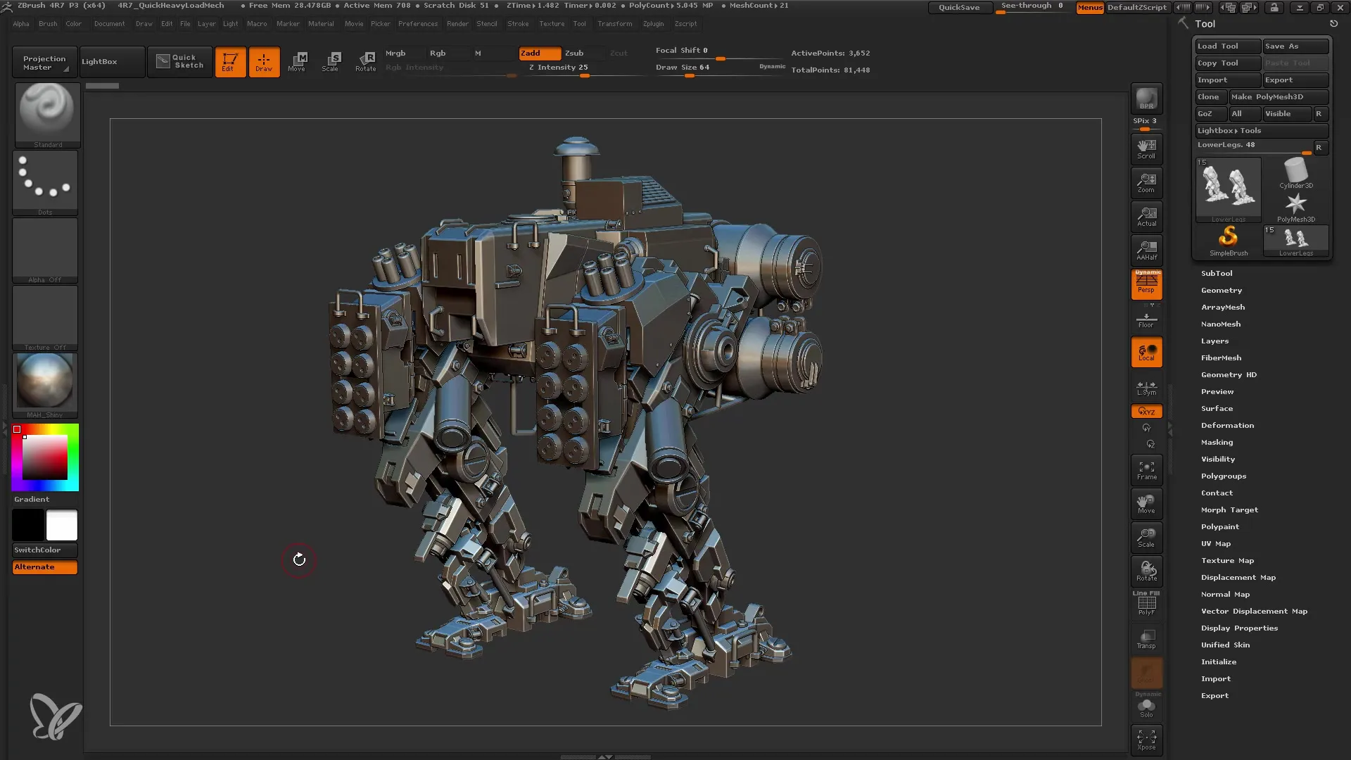 ZBrush의 ZModeler: 로우 폴리 모델링 시작하기