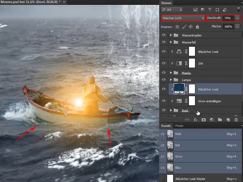 Photoshop-Composing - Oracolul mării - Partea 11: Aspectul imaginii și lumini + umbre