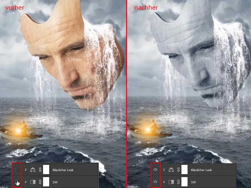 Compoziție în Photoshop - Oracolul mării - Partea 11: Aspectul imaginii și luminile + umbrele.