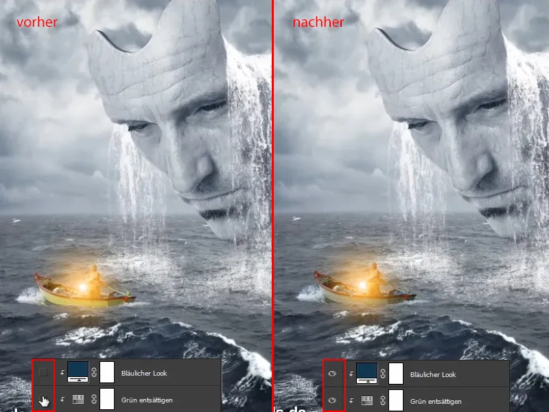 Photoshop-Composing - Oracolul mării - Partea 11: Aspectul imaginii și luminile + umbre